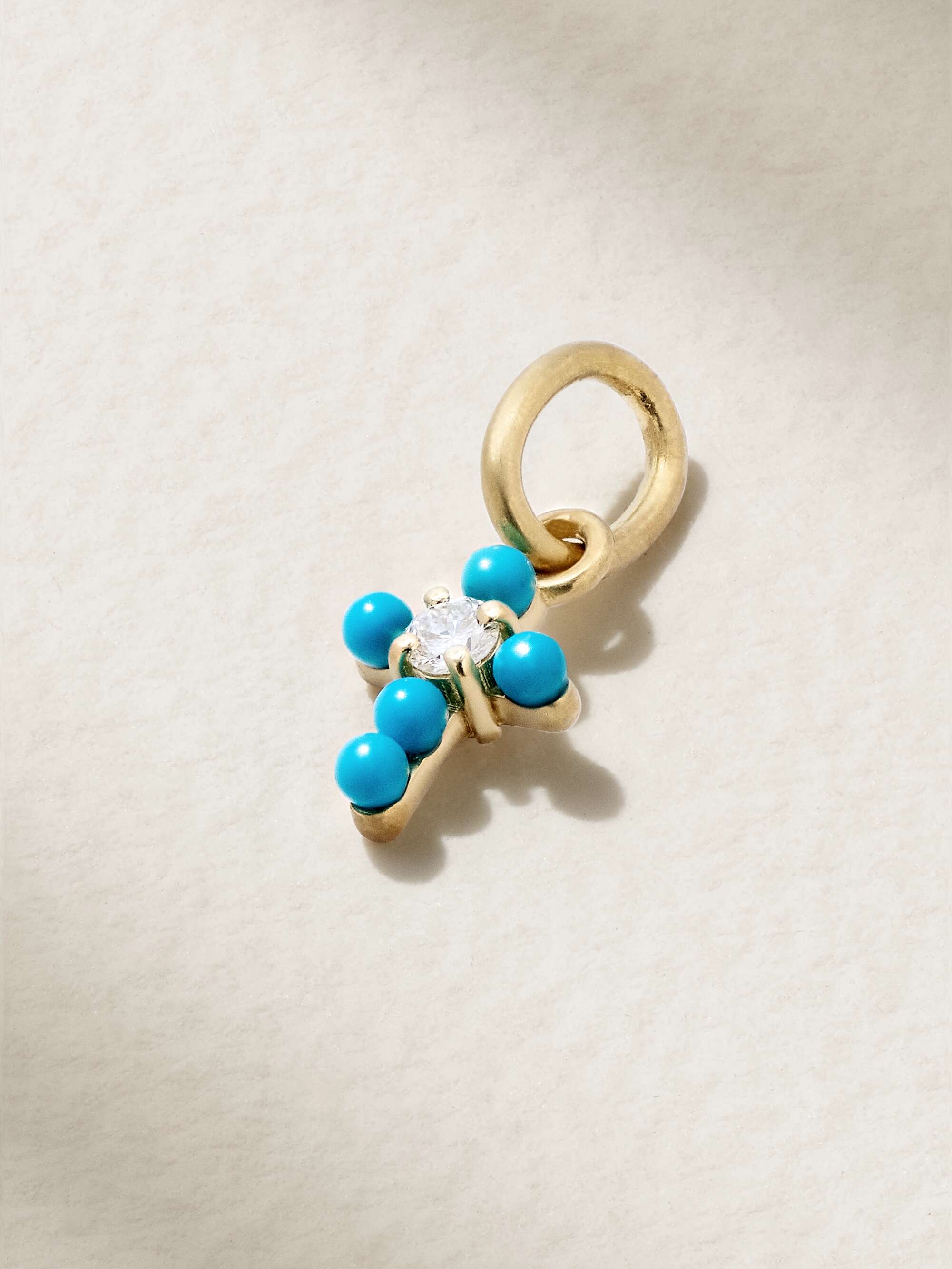 IRENE NEUWIRTH Gumball 18 karat gold turquoise and diamond
