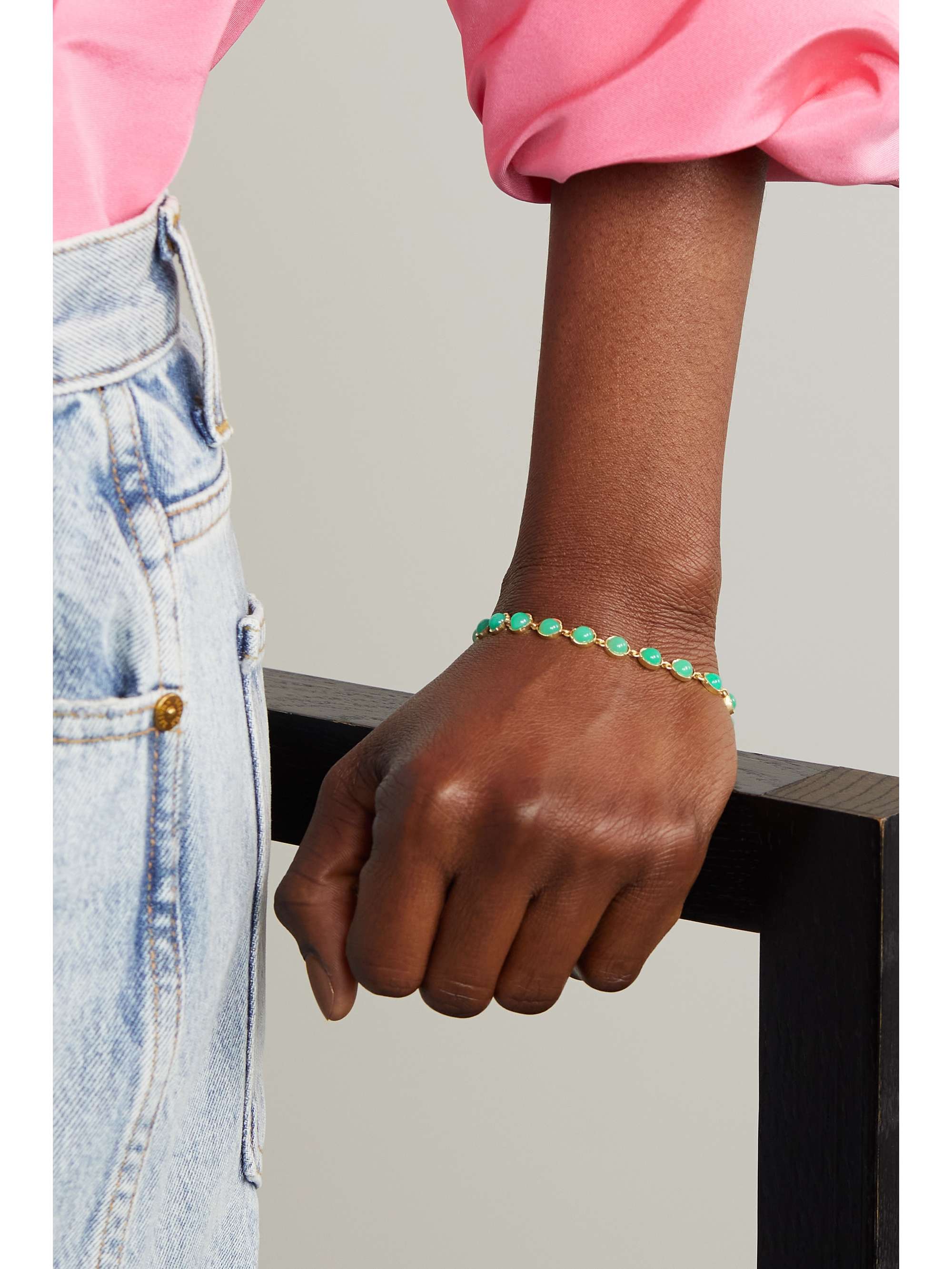 IRENE NEUWIRTH Classic 18-karat gold lapis lazuli bracelet