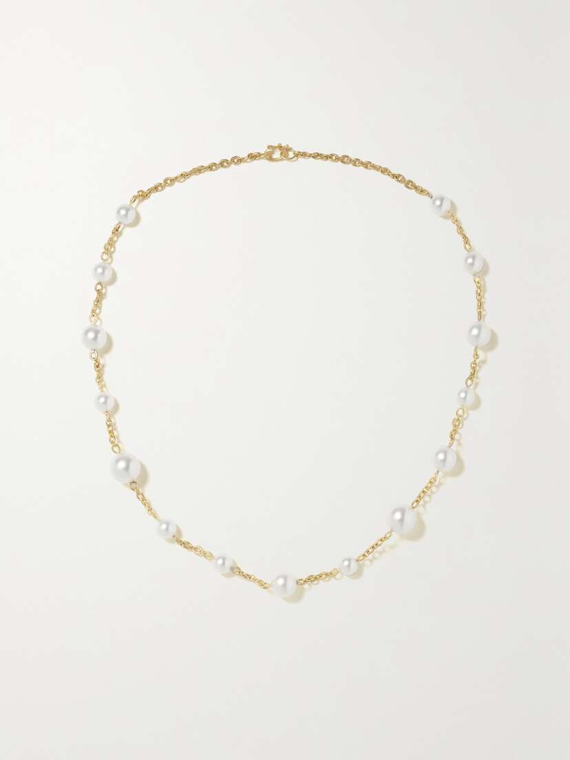 Irene Neuwirth Gumball 18-karat Gold Pearl Necklace
