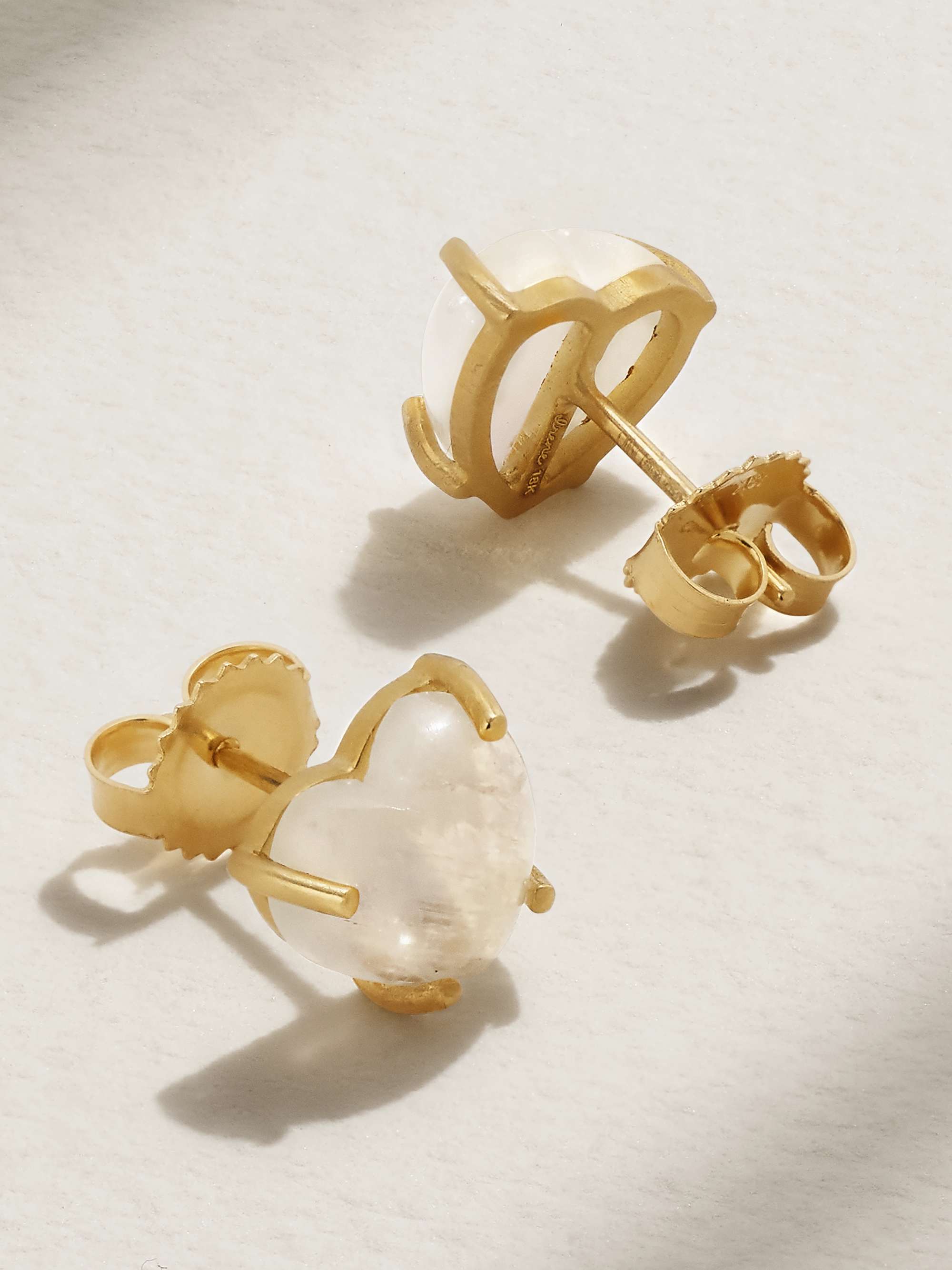 IRENE NEUWIRTH Love 18-karat gold moonstone earrings