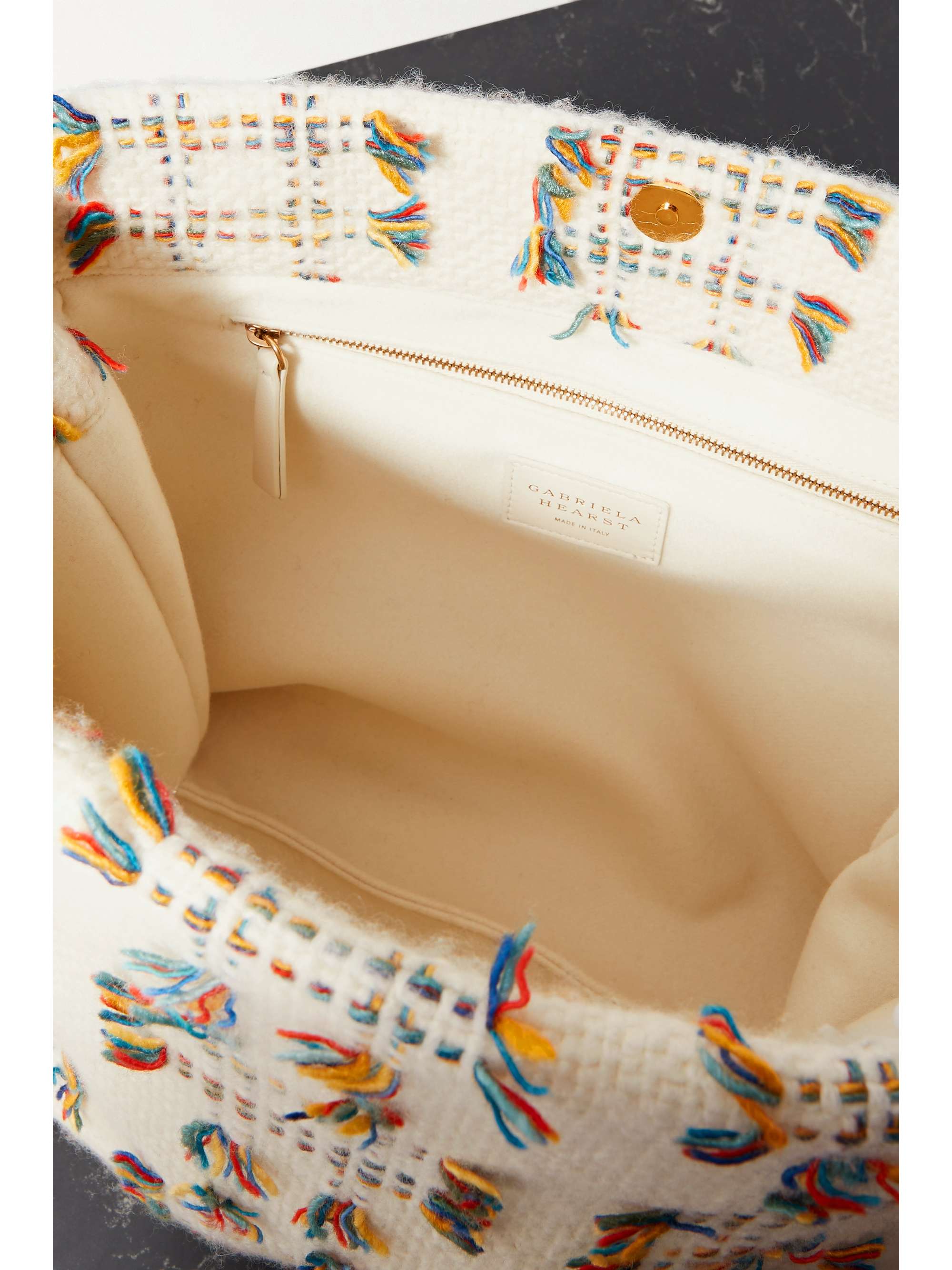 GABRIELA HEARST Phoebe A checked cashmere clutch