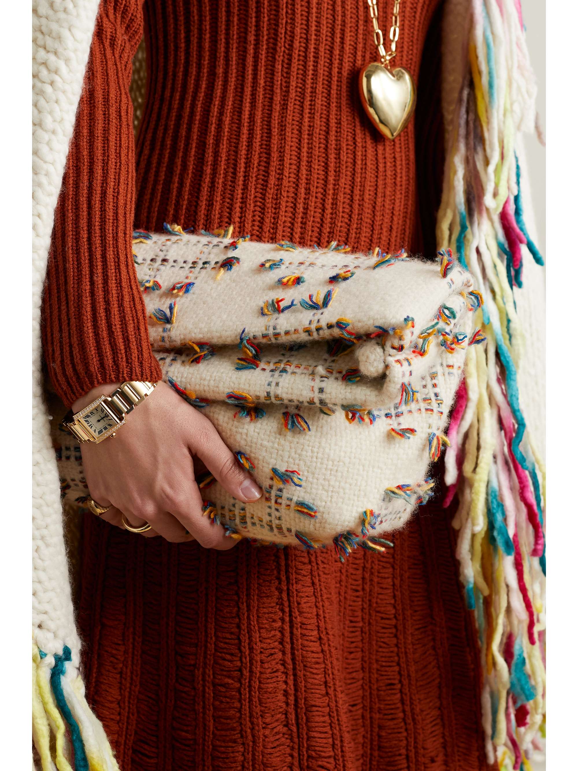 GABRIELA HEARST Phoebe A checked cashmere clutch