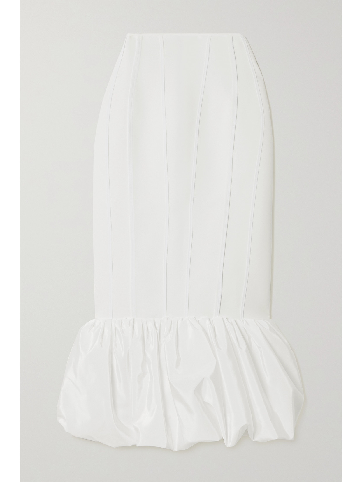 MATICEVSKI VINDICATE GATHERED CREPE AND SATIN MIDI SKIRT