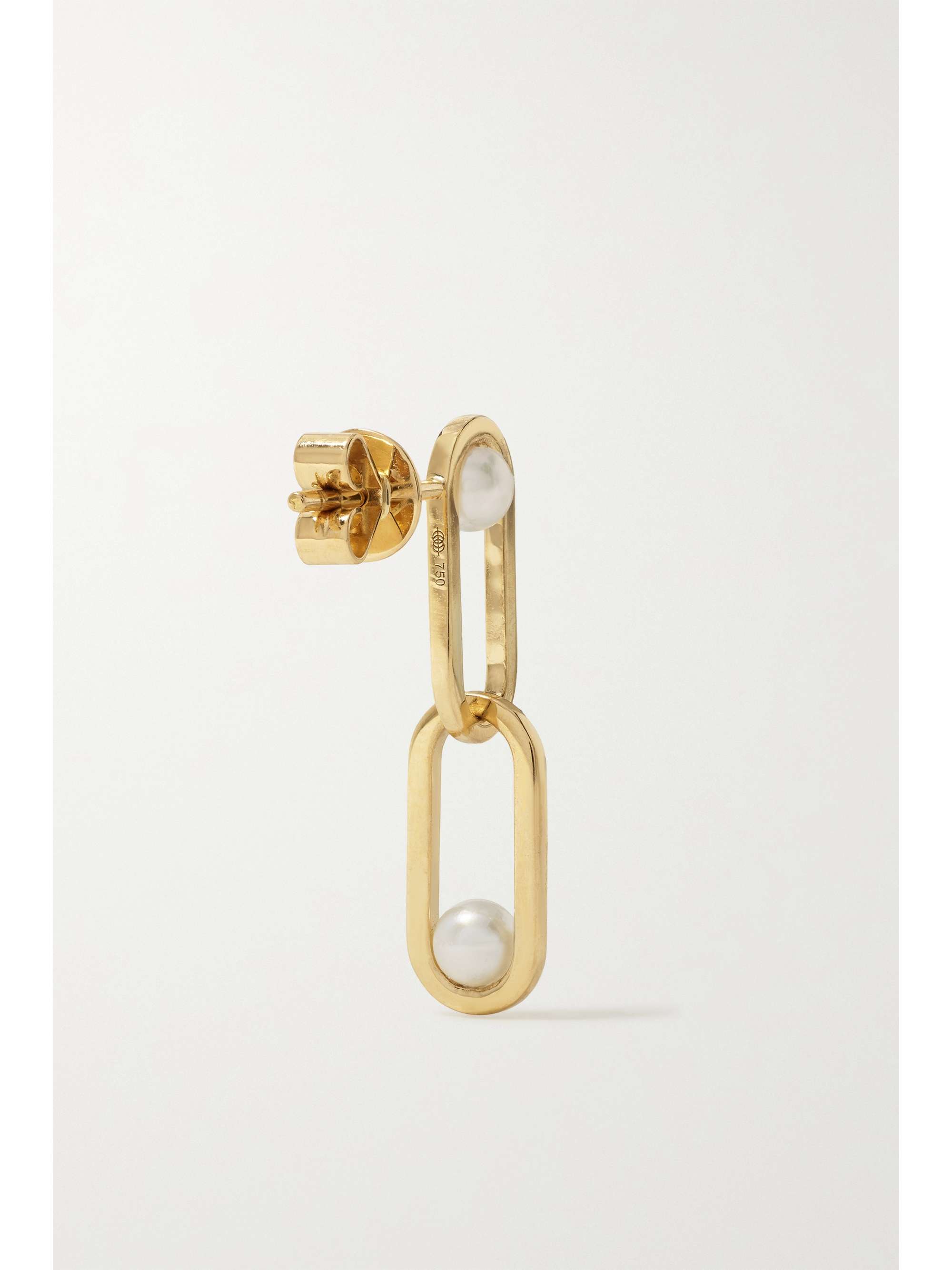 STATE PROPERTY Inversion 18-karat gold pearl earrings