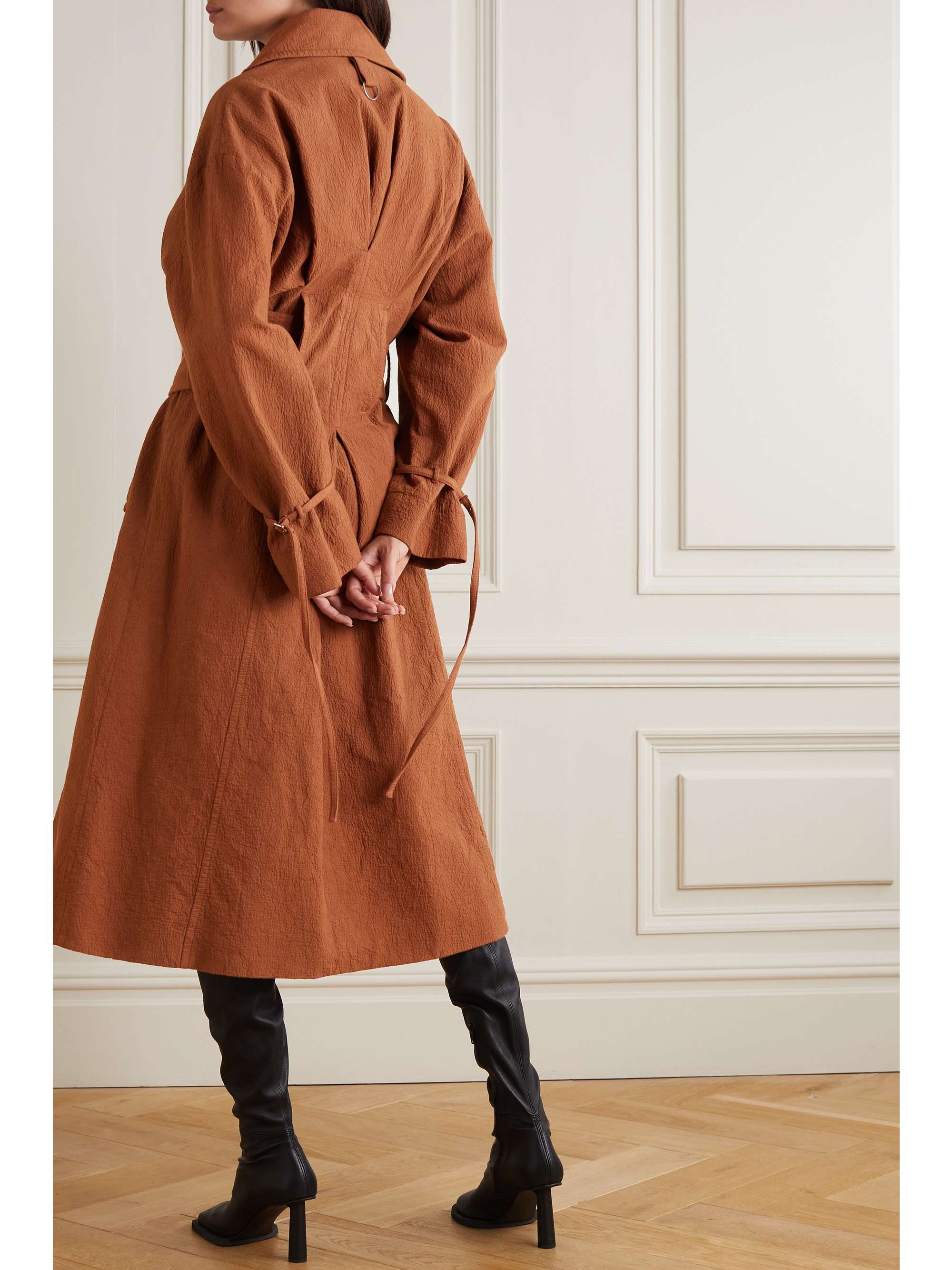 ACNE STUDIOS Belted textured-cotton trench coat