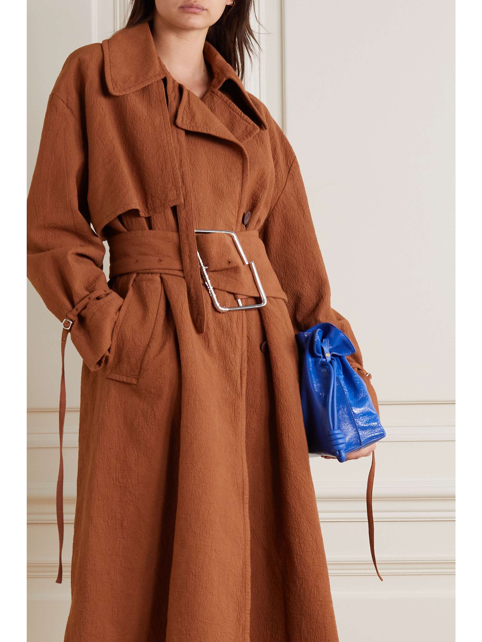 ACNE STUDIOS Belted textured-cotton trench coat