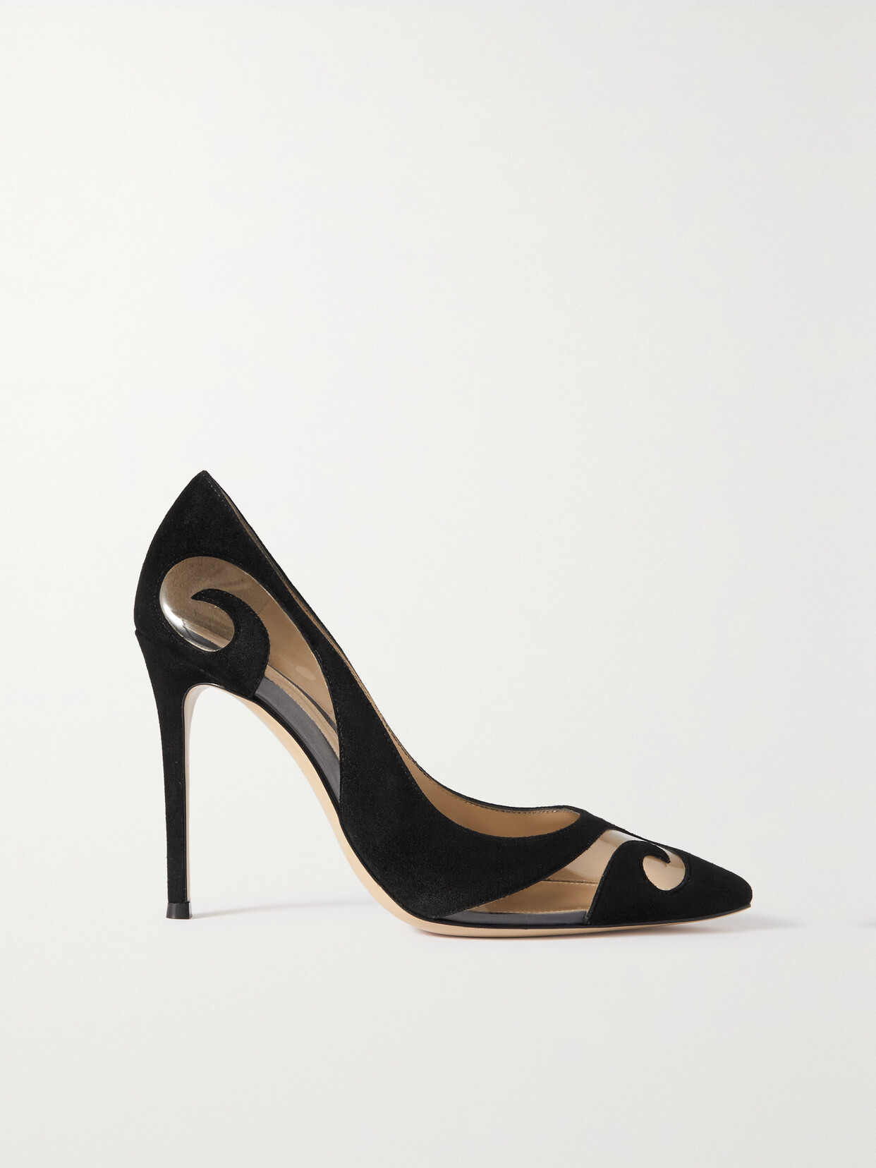 Gianvito Rossi Gianvito 105 Suede And Pvc Pumps - Black