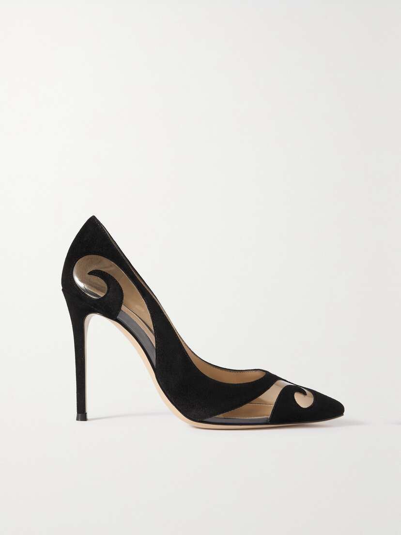 Gianvito Rossi Gianvito 105 Suede And Pvc Pumps