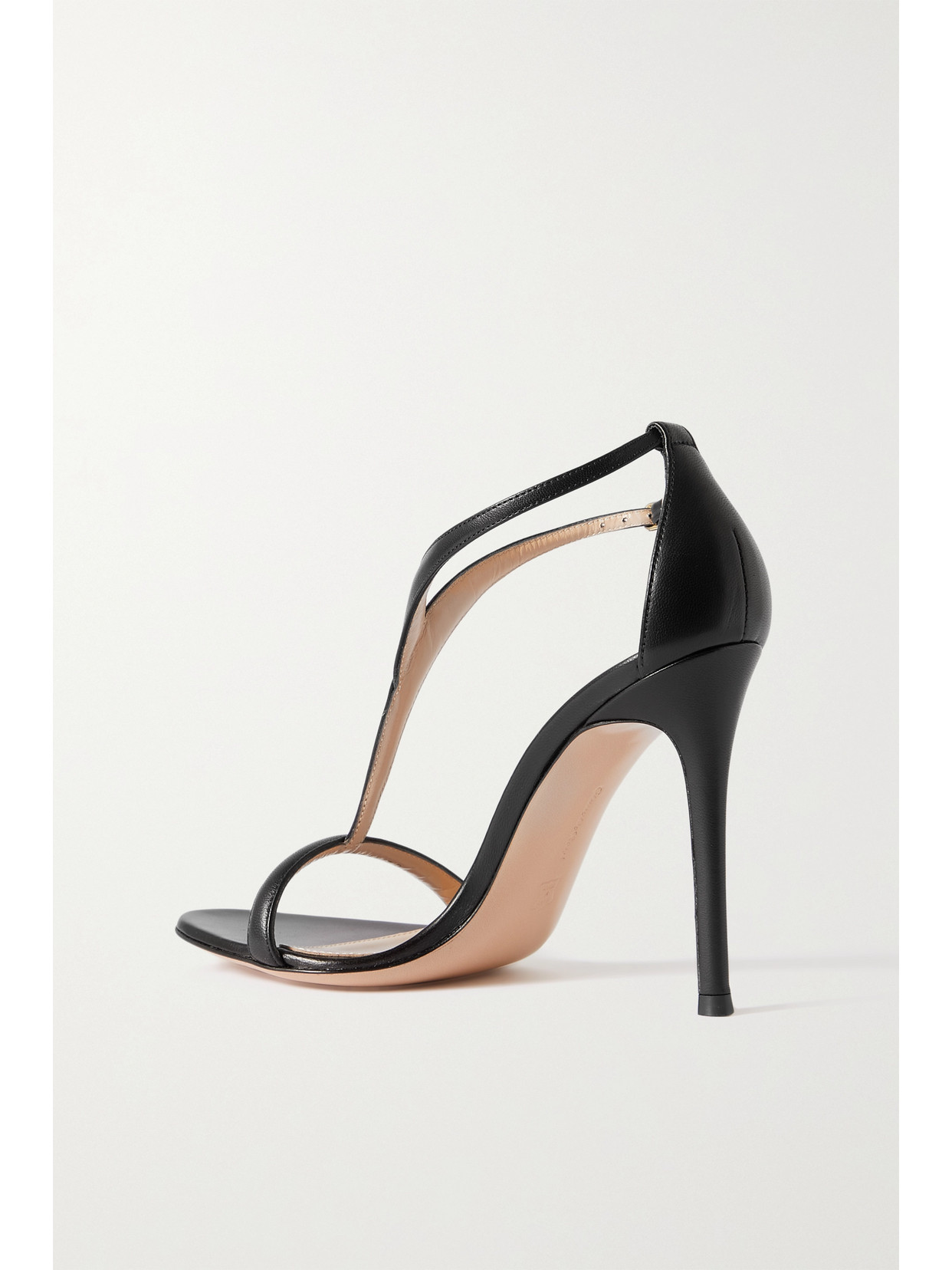 Shop Gianvito Rossi Eiko 105 Leather Sandals In Black