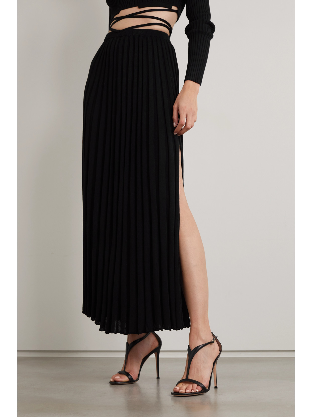 Gianvito Rossi Eiko 105 Leather Sandals In Black