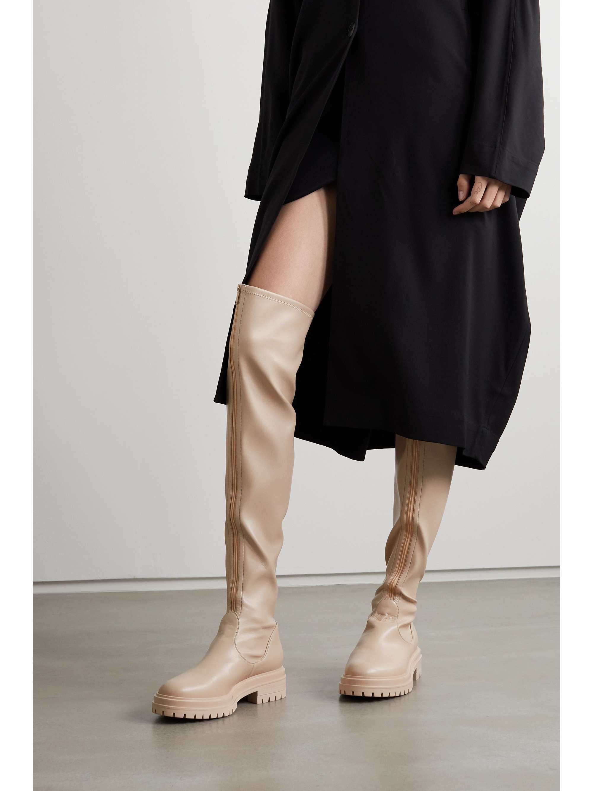 GIANVITO ROSSI Marsden 20 faux leather over-the-knee boots | NET-A-PORTER