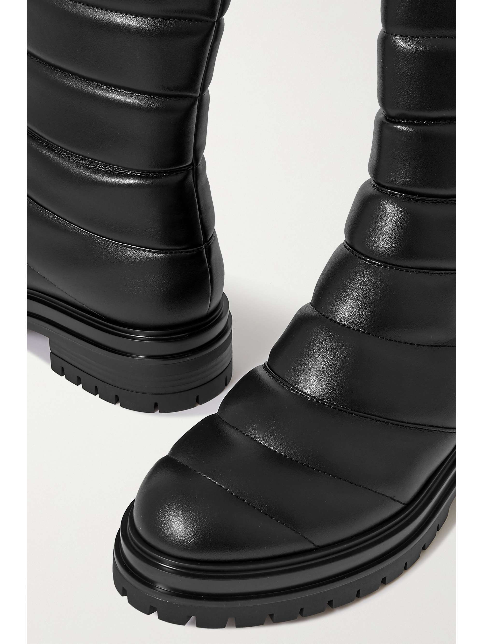GIANVITO ROSSI Quilted faux leather ankle boots