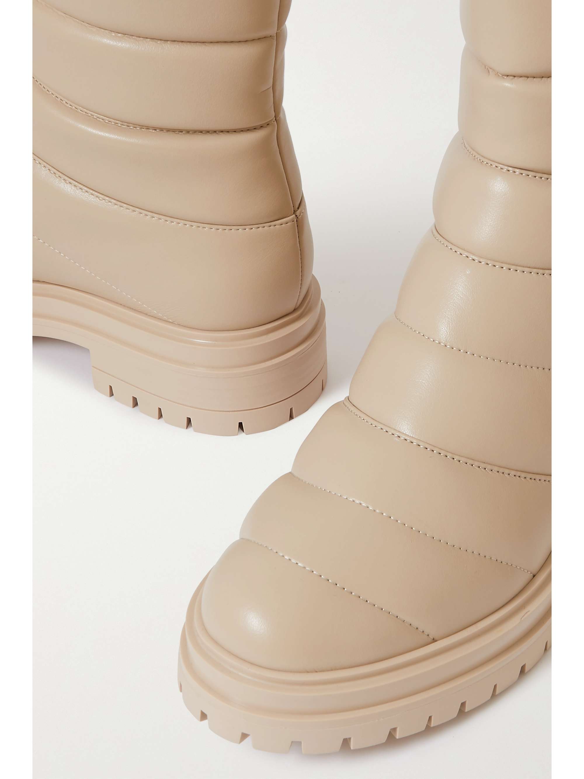 GIANVITO ROSSI Quilted faux leather ankle boots