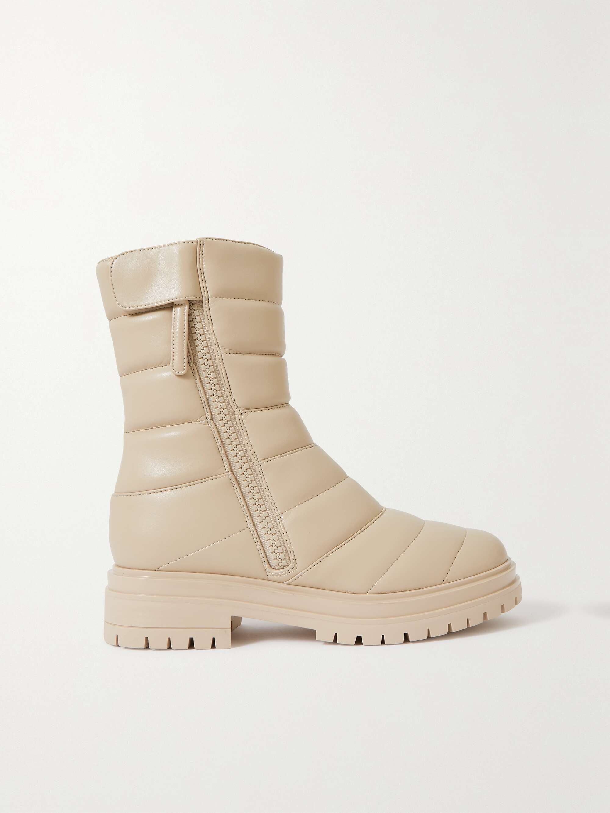 GIANVITO ROSSI Quilted faux leather ankle boots