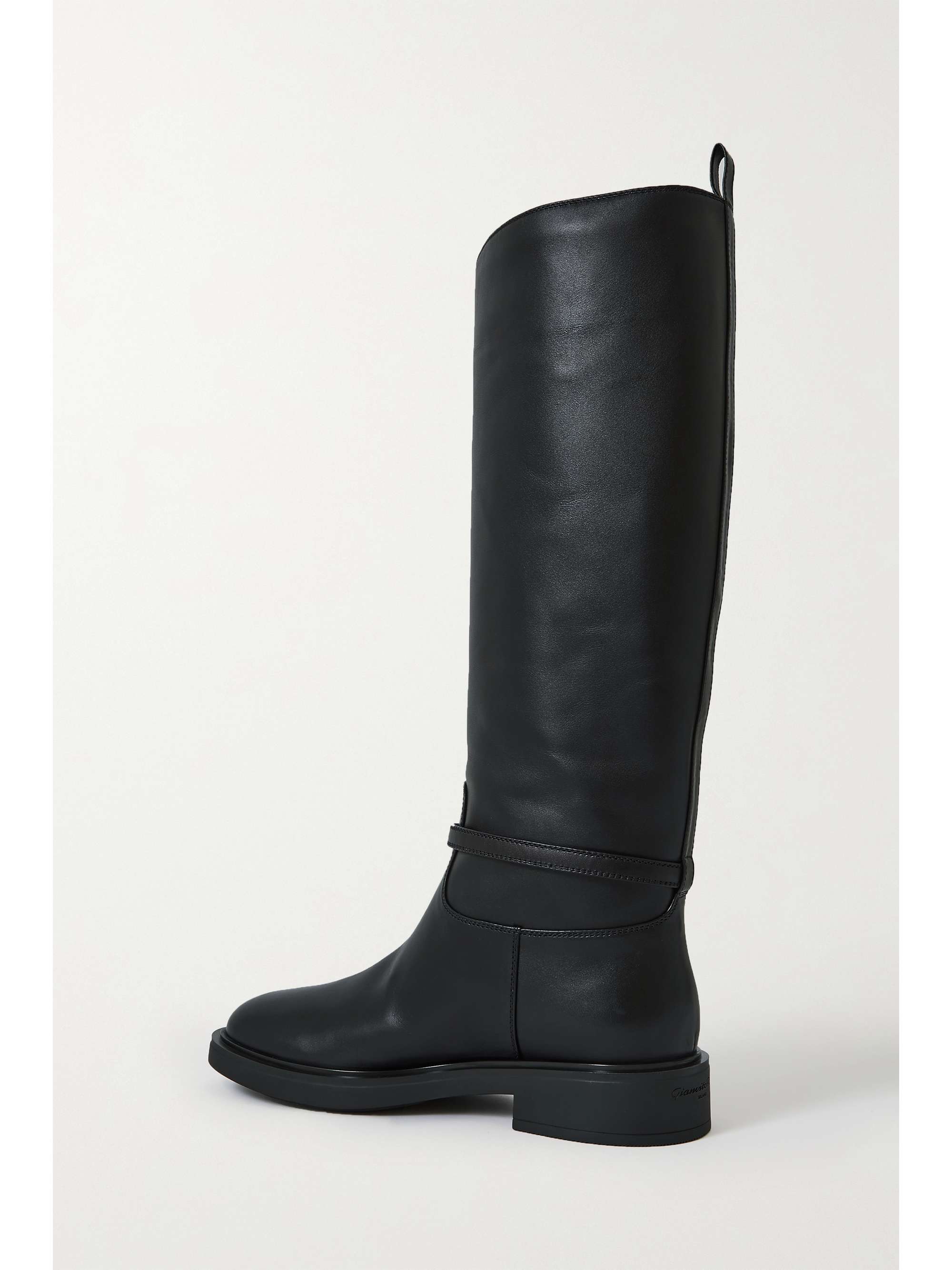 GIANVITO ROSSI Ribbon buckled leather knee boots