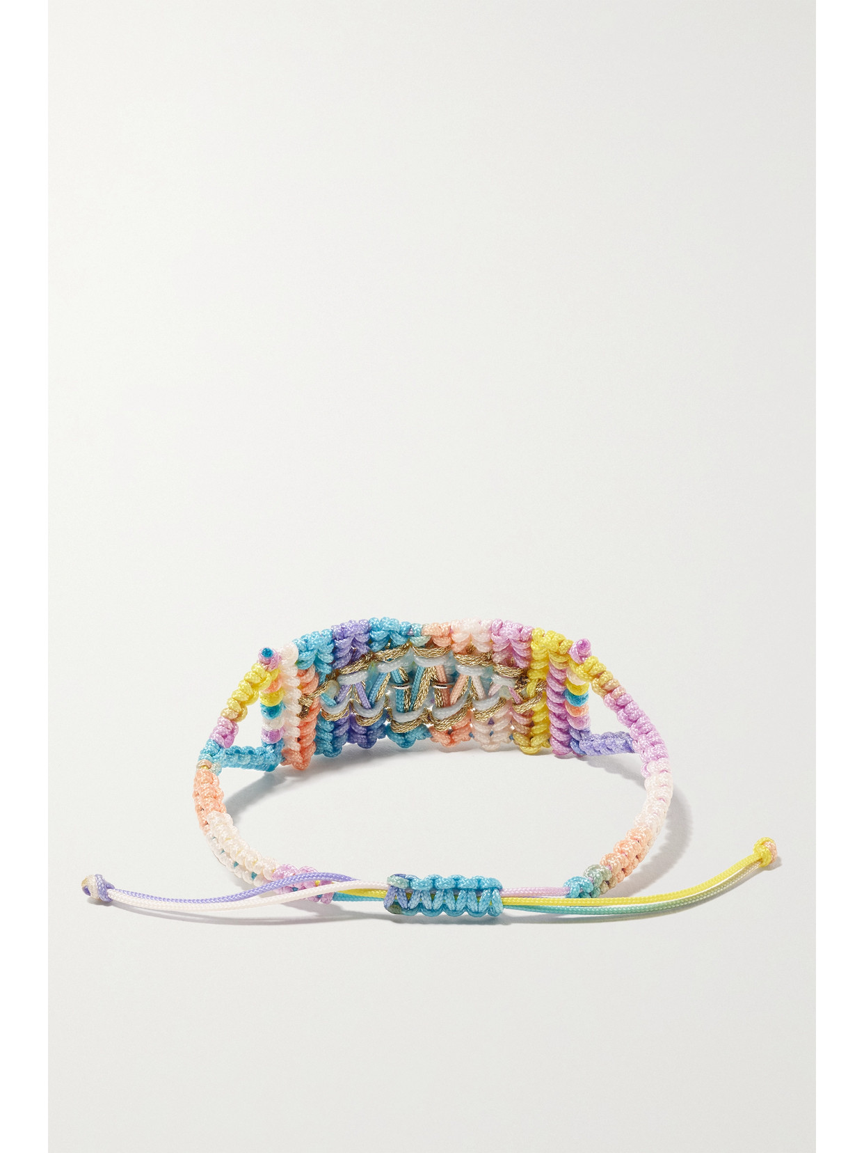 Diane Kordas Evil Eye Woven Cord, Diamond And Sapphire Bracelet In Multi