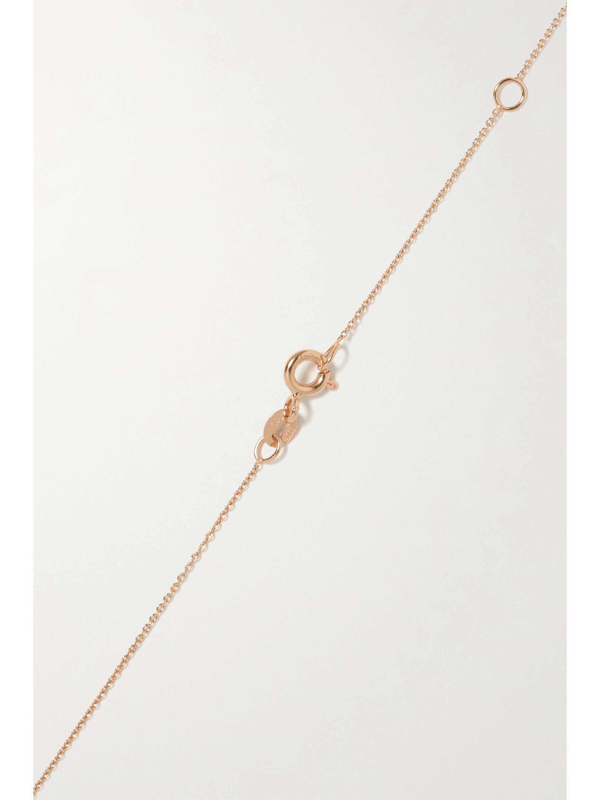 DIANE KORDAS Hope 18-karat rose gold, sapphire and diamond necklace