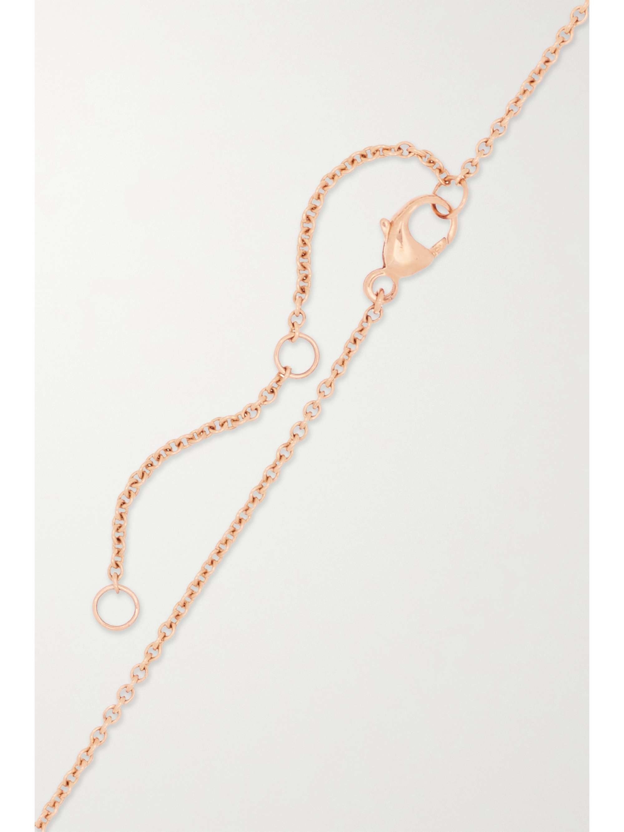 DIANE KORDAS Amulette 18-karat rose gold multi-stone necklace