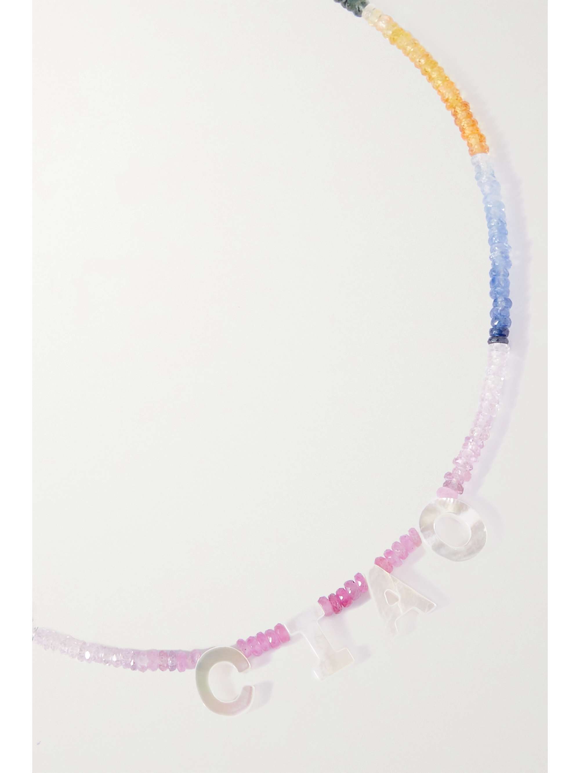 ROXANNE FIRST Ciao gold, sapphire and mother-of-pearl necklace
