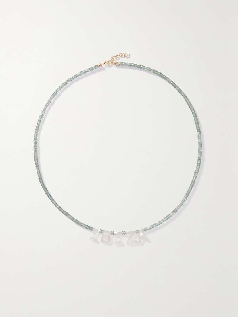 Roxanne First Ibiza Gold, Sapphire And Mother-of-pearl Necklace