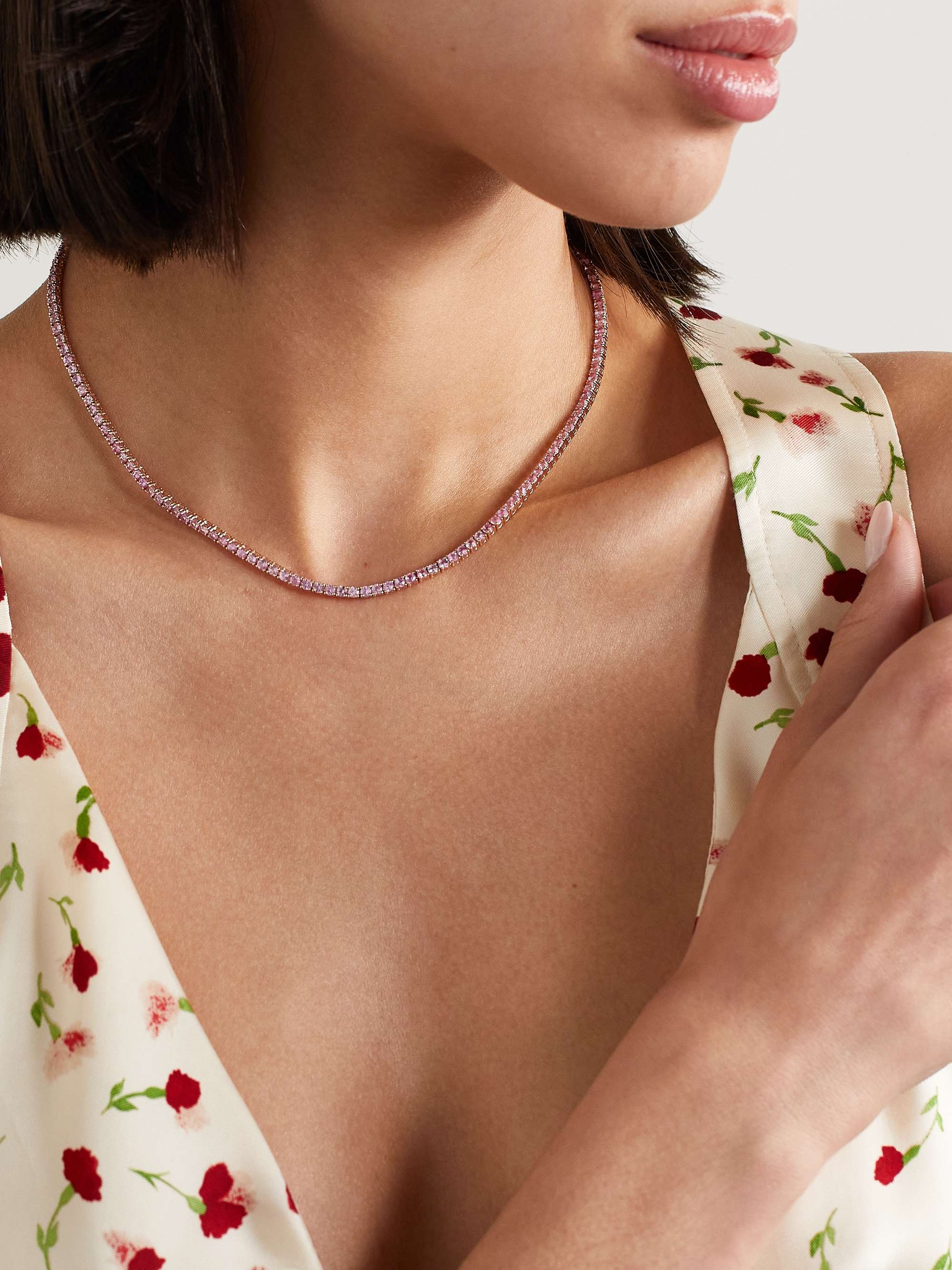 ROXANNE FIRST 14-karat gold sapphire necklace