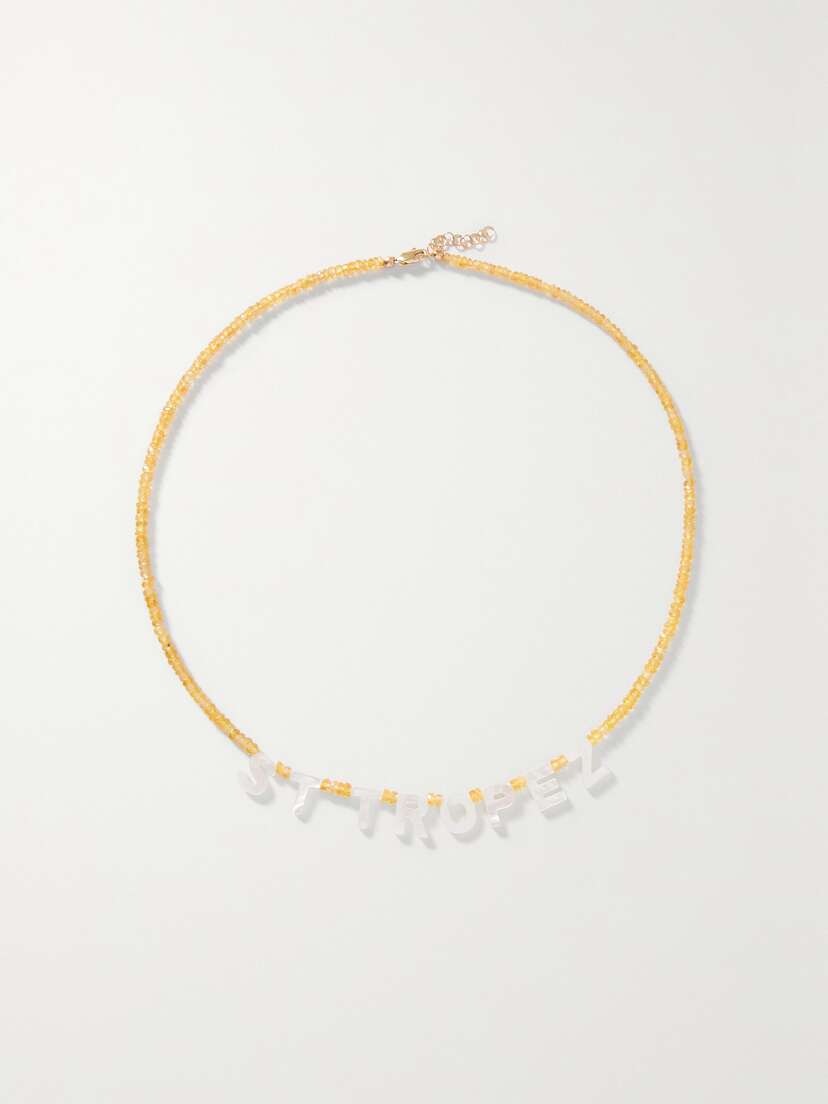 Roxanne First St Tropez Gold, Sapphire And Mother-of-pearl Necklace