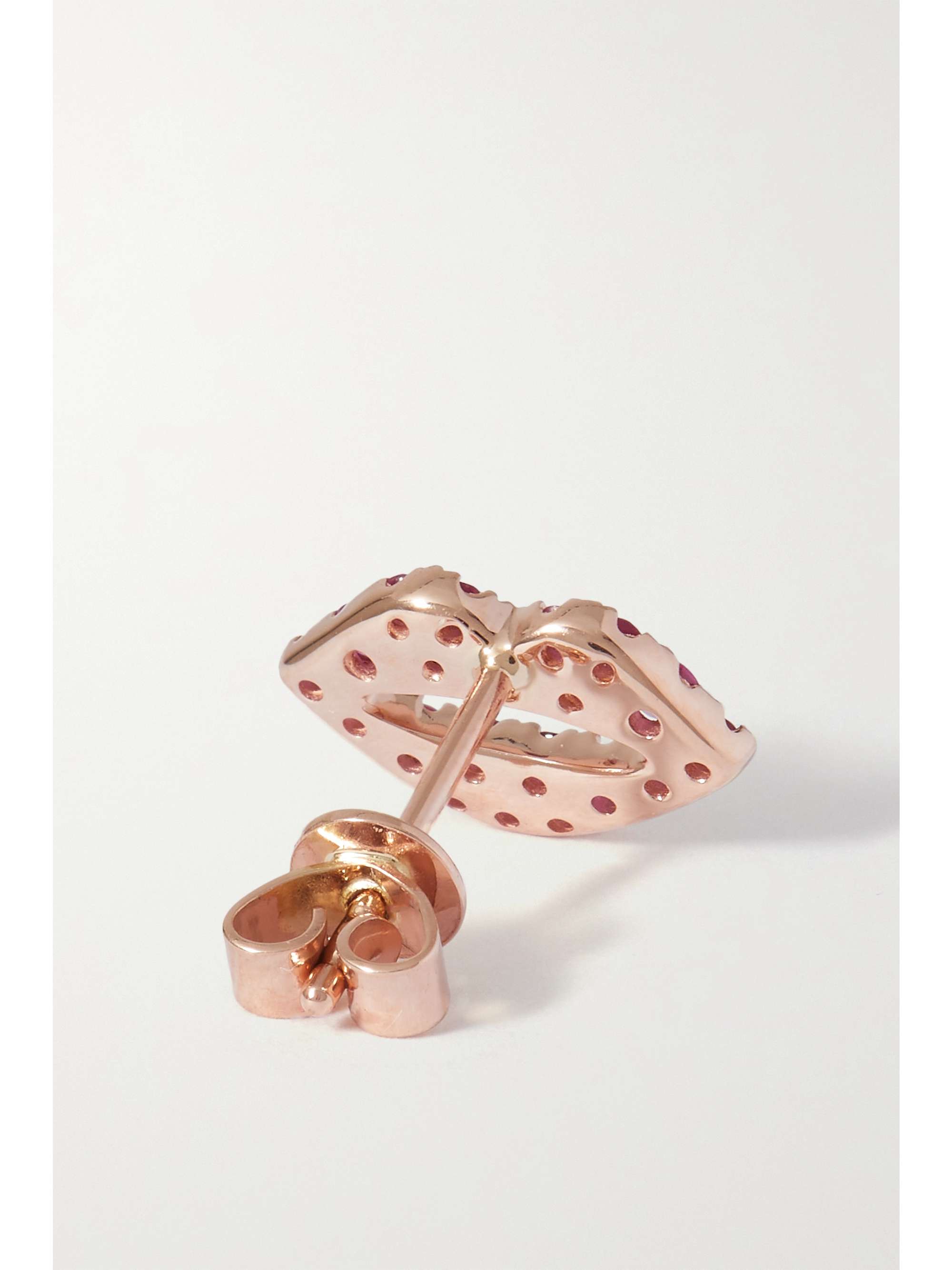ROXANNE FIRST Scarlett Kiss rose gold sapphire single earring