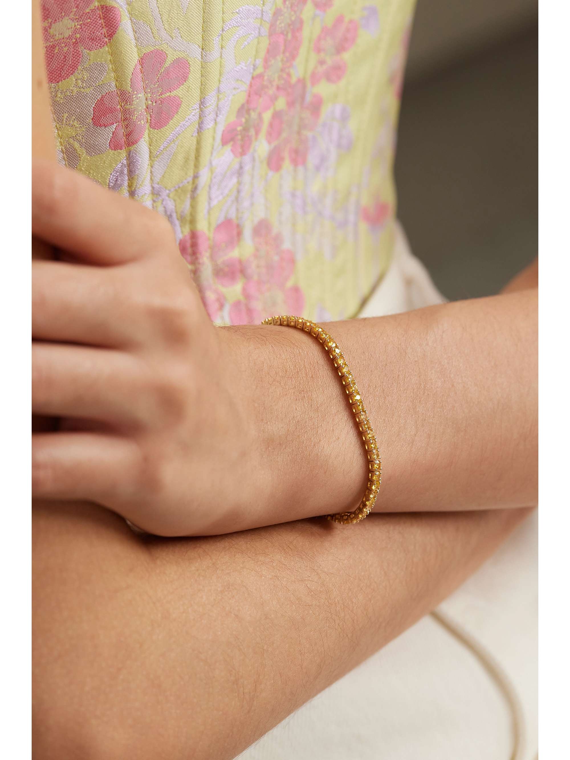 ROXANNE FIRST 14-karat gold tsavorite bracelet