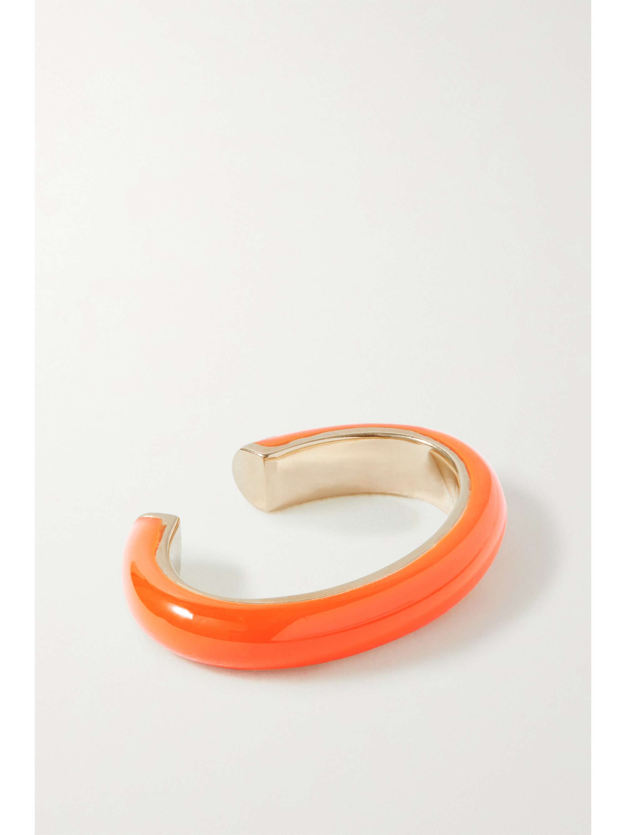 FRY POWERS Unicorn Rainbow gold and enamel ear cuff