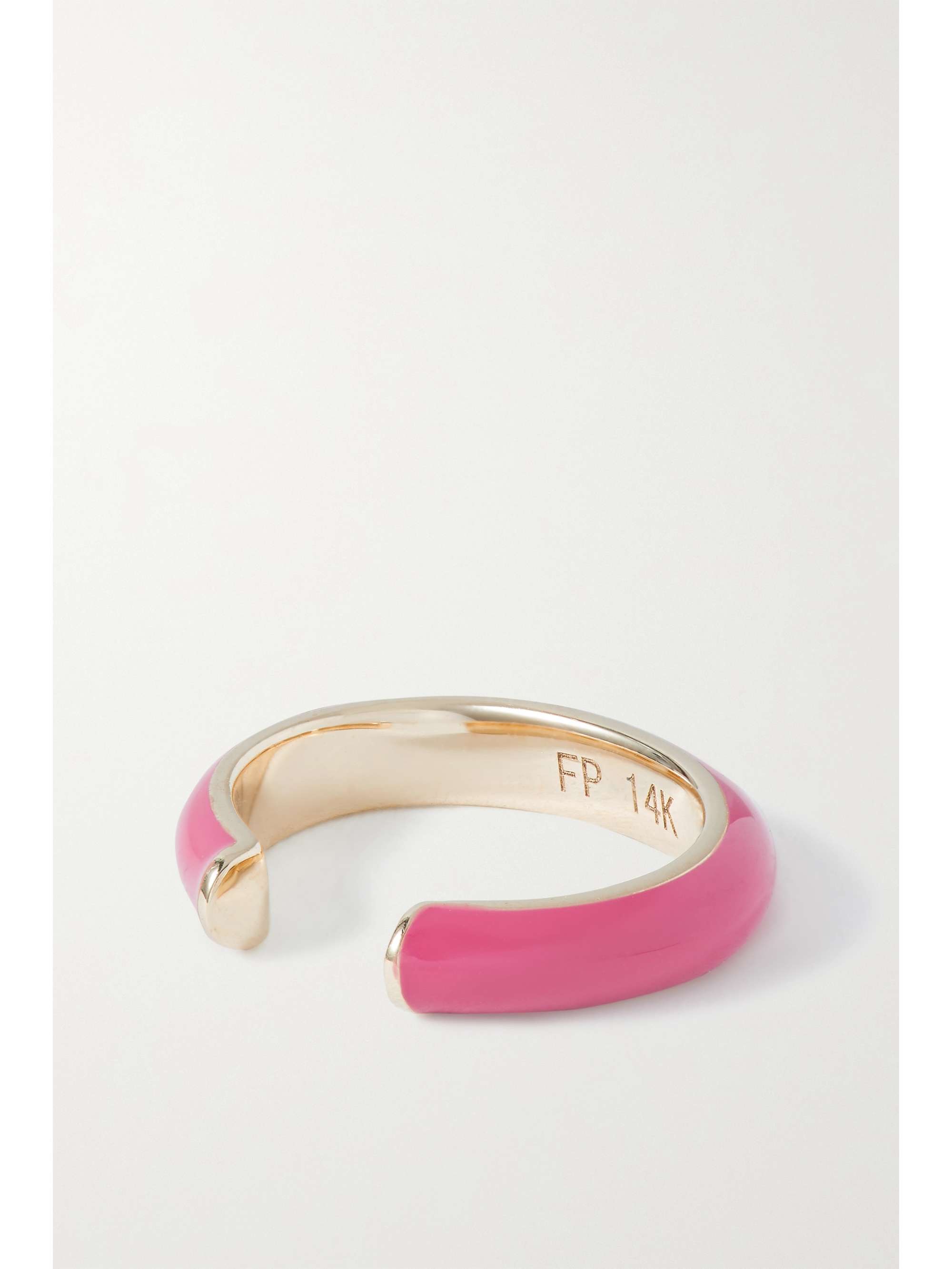 FRY POWERS Unicorn Rainbow gold and enamel ear cuff