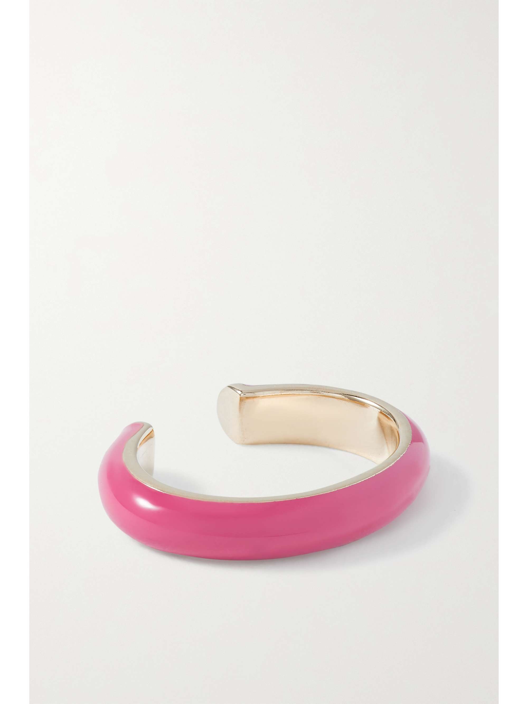 FRY POWERS Unicorn Rainbow gold and enamel ear cuff
