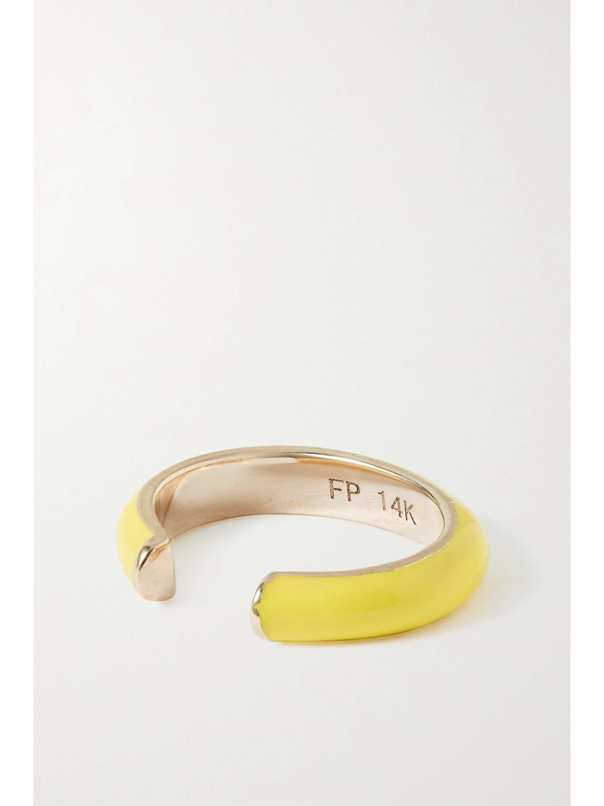 FRY POWERS Unicorn Rainbow gold and enamel ear cuff