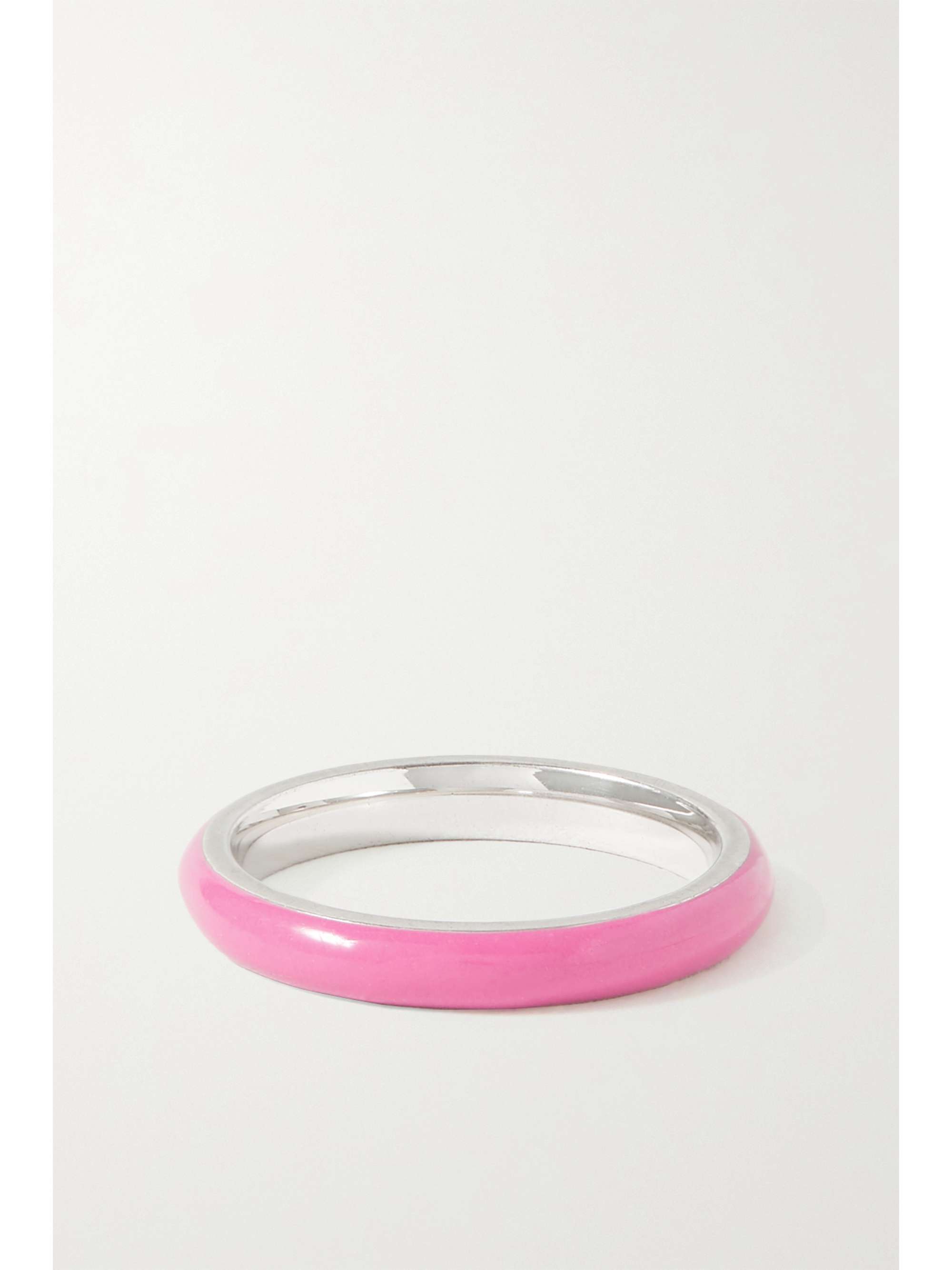 FRY POWERS Unicorn Rainbow sterling silver and enamel ring