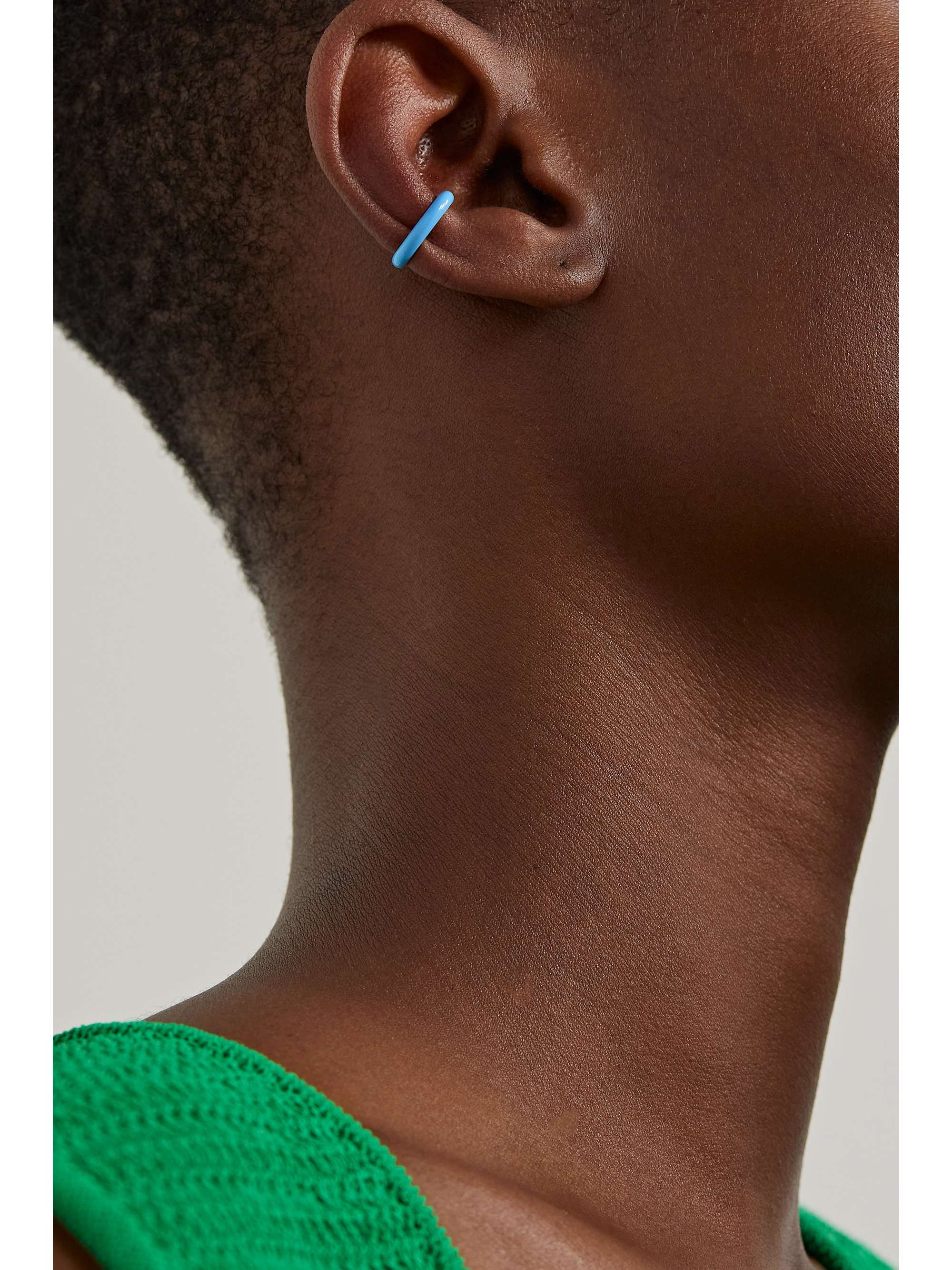 FRY POWERS Unicorn Rainbow gold and enamel ear cuff