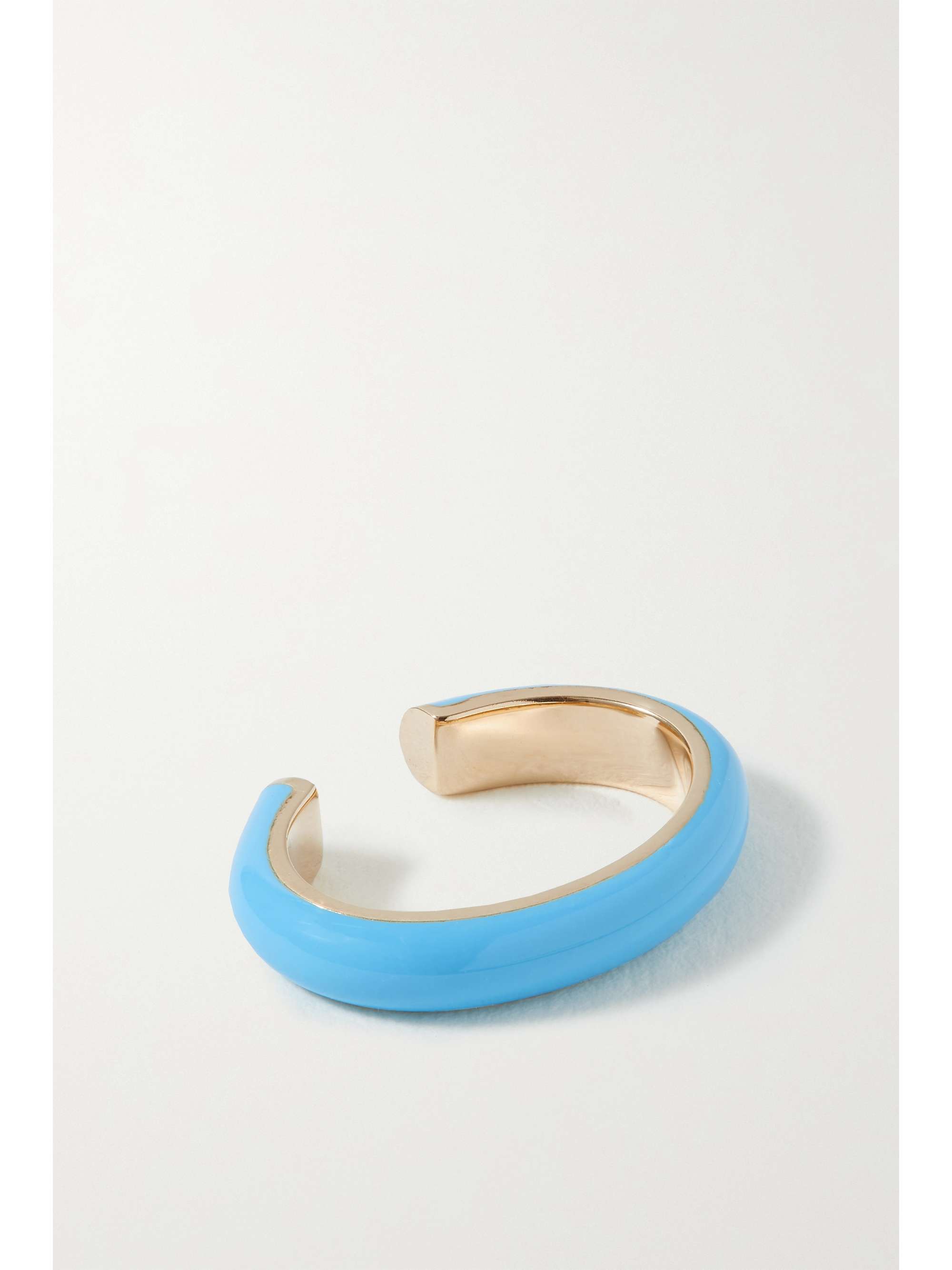 FRY POWERS Unicorn Rainbow gold and enamel ear cuff