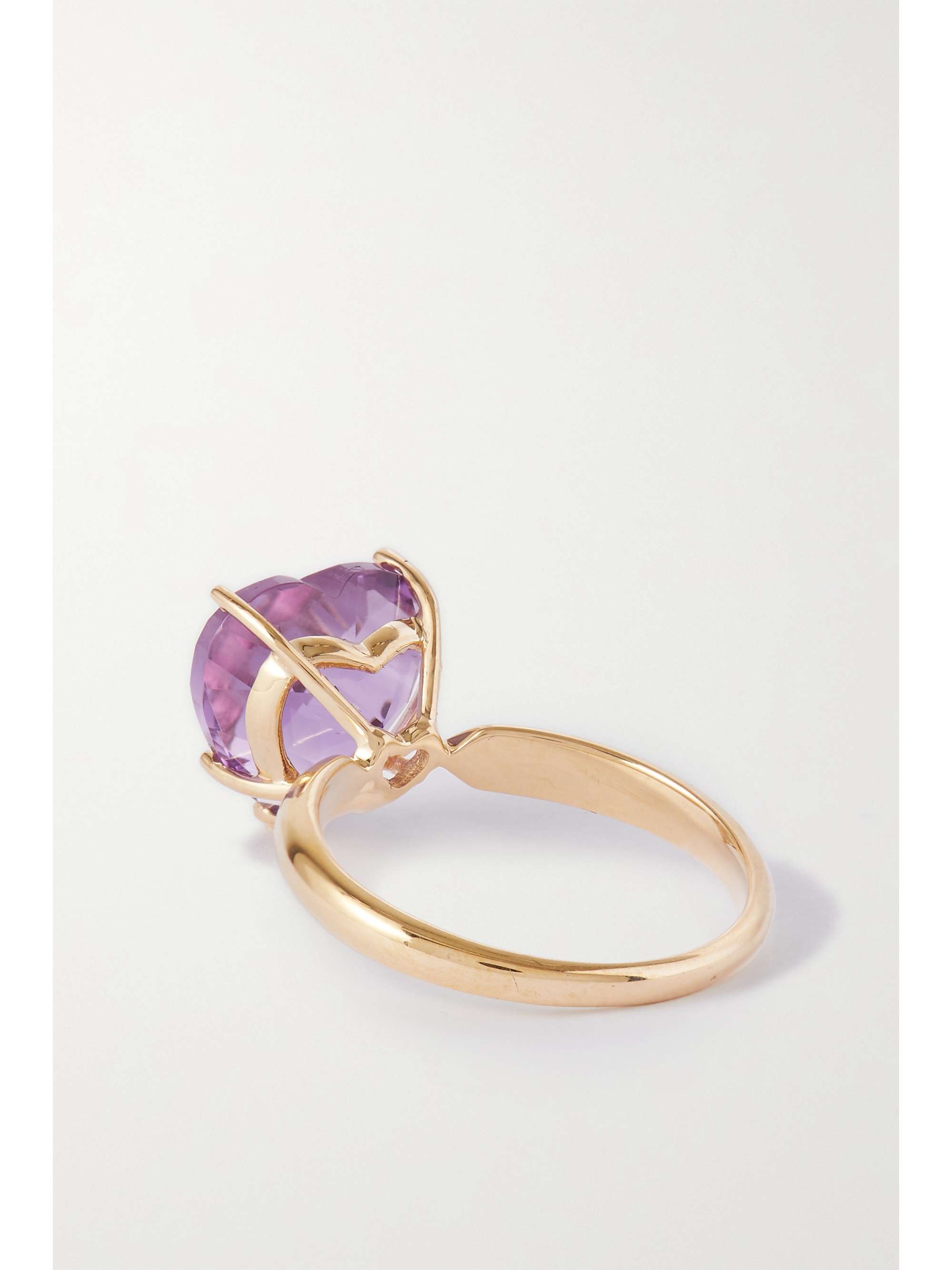 FRY POWERS Rainbow Heart 14-karat gold amethyst ring | NET-A-PORTER