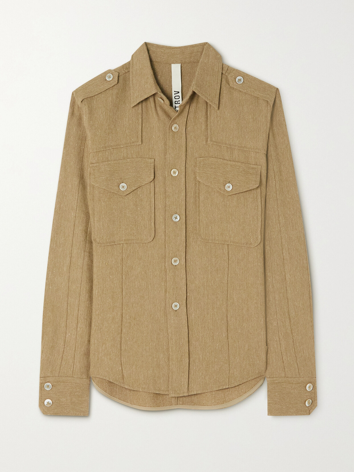 Petar Petrov Lacole Wool And Linen-blend Shirt - Ecru