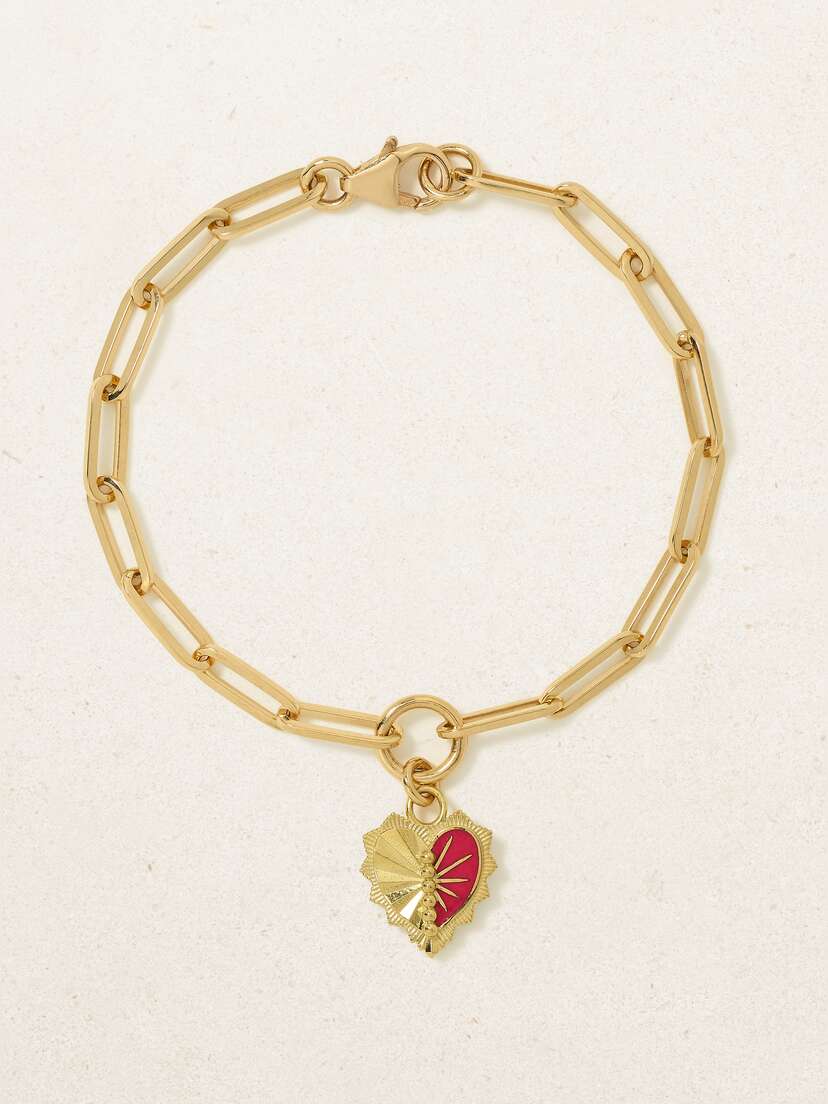 Foundrae Reflection 18-karat Gold Enamel Bracelet
