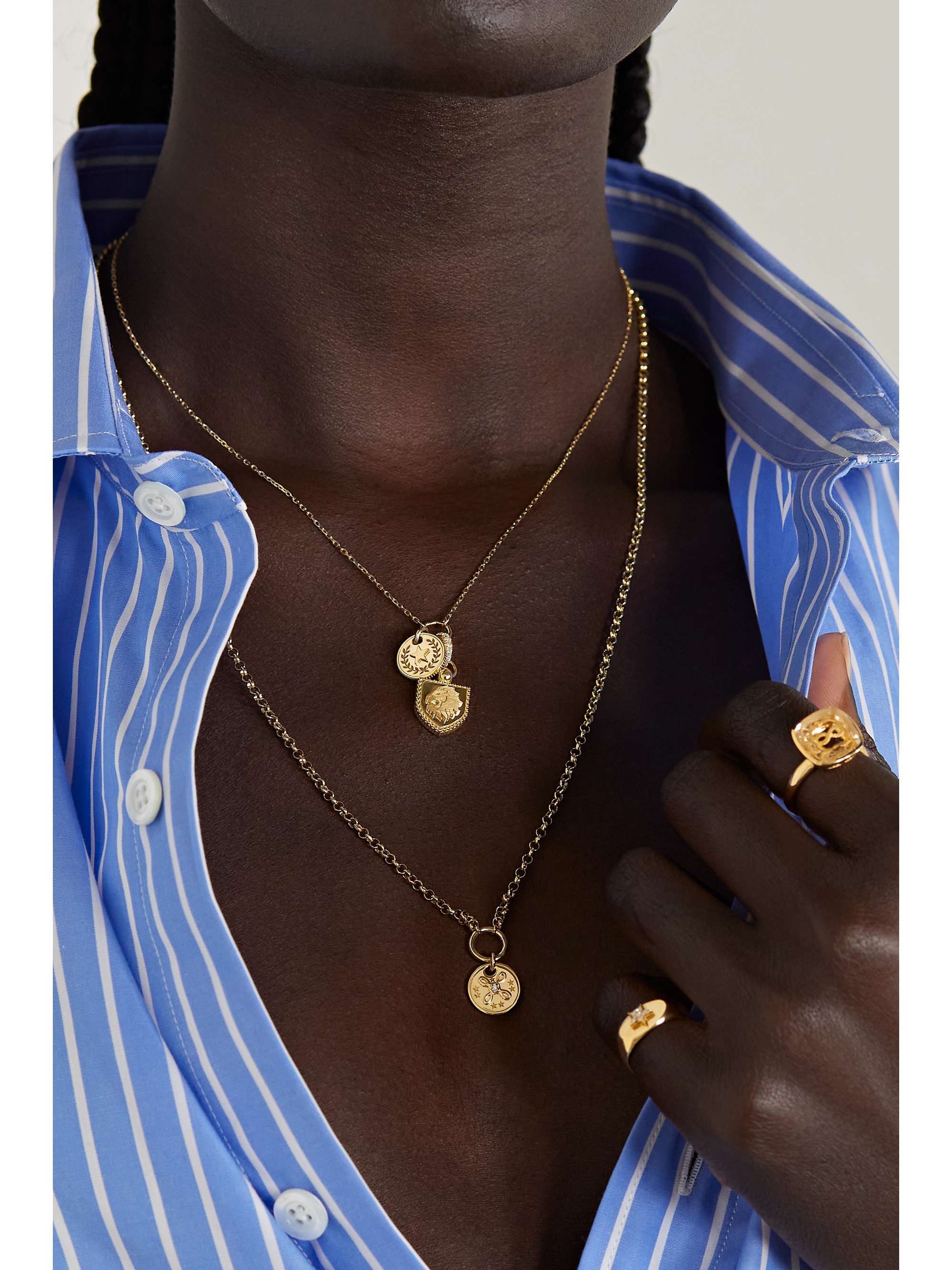FOUNDRAE True Love 18-karat gold diamond necklace