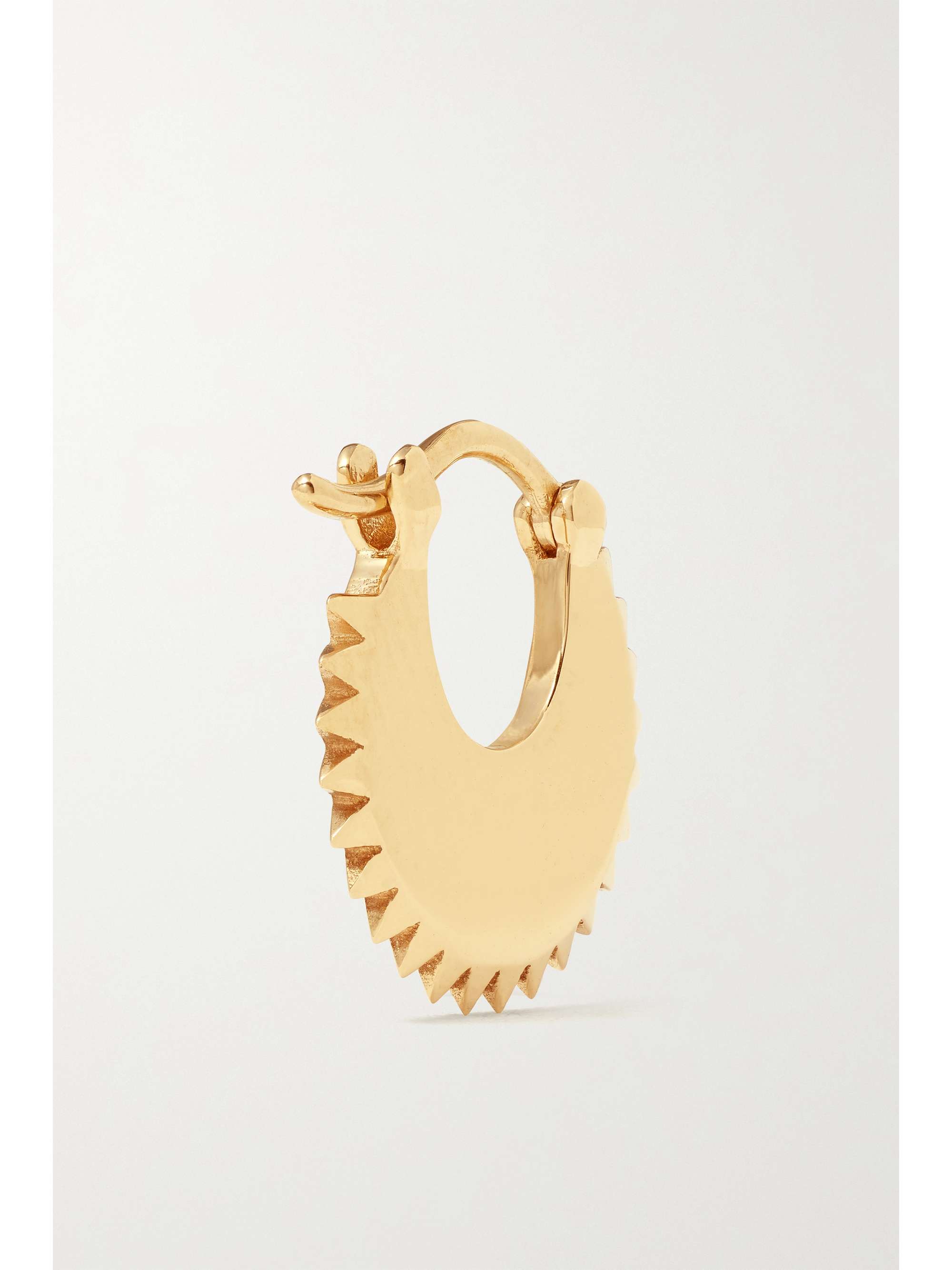 FOUNDRAE Pyramid Crescent 18-karat gold single hoop earring