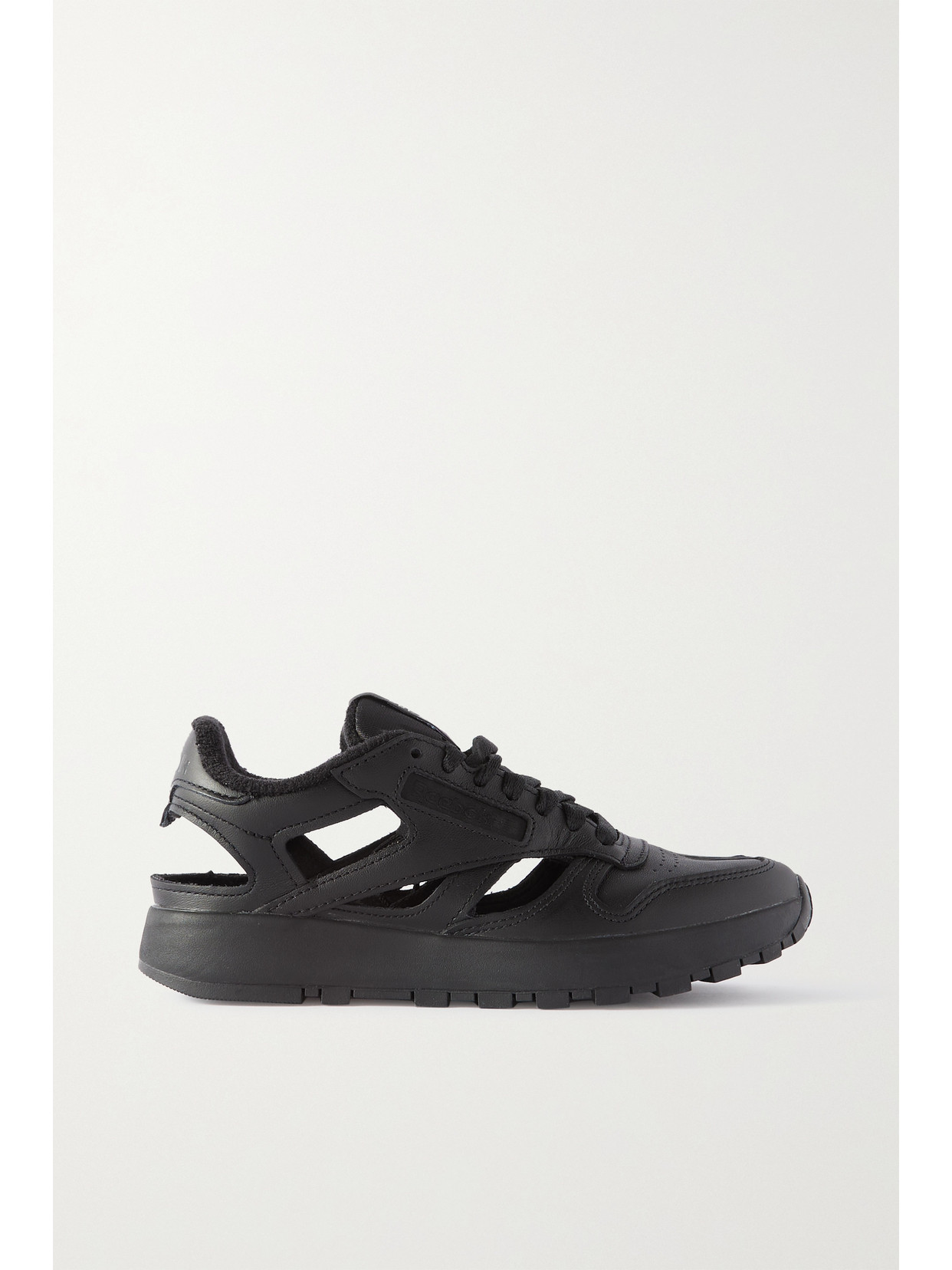 MAISON MARGIELA + REEBOK CUTOUT LEATHER SNEAKERS