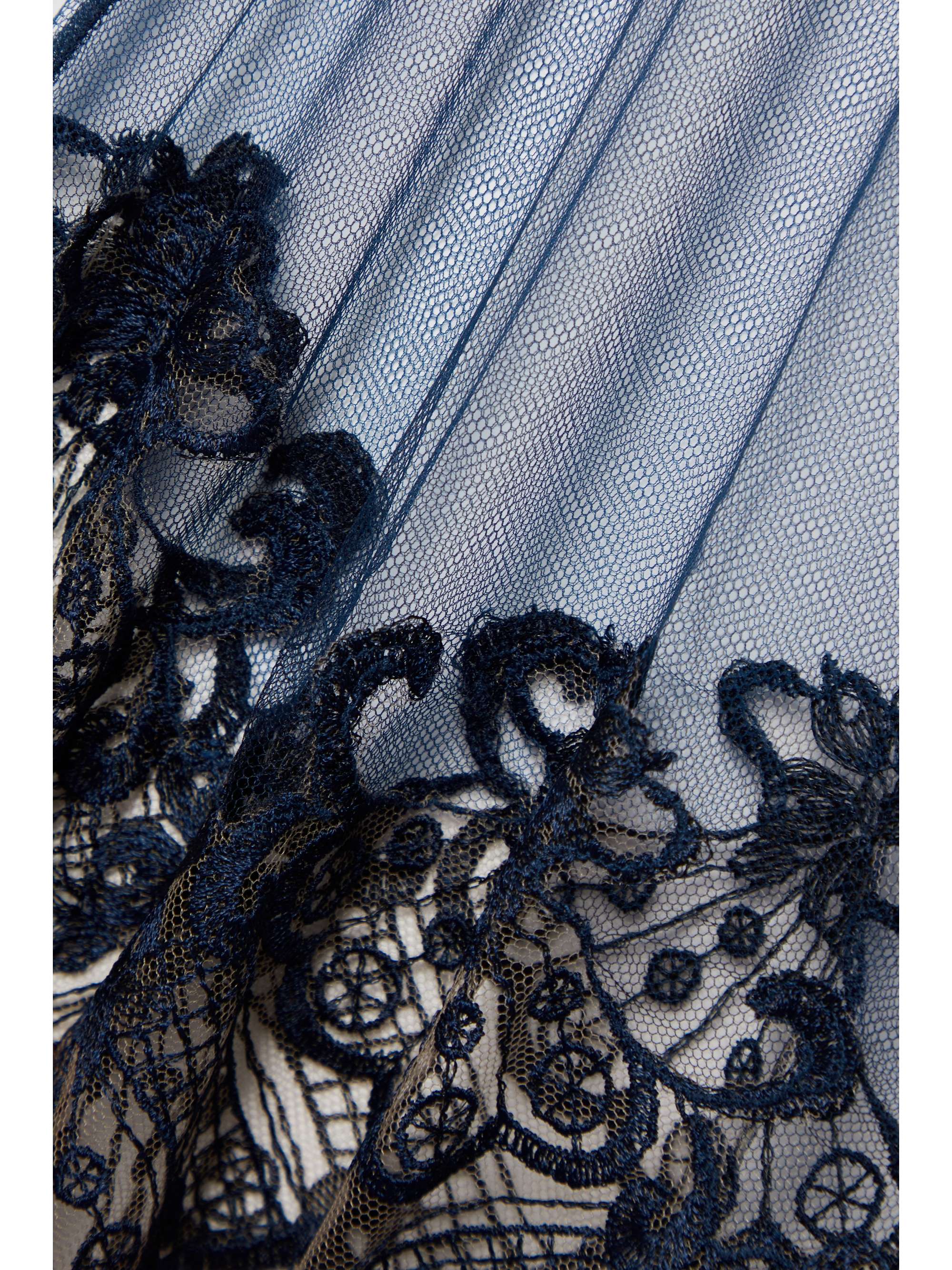 I.D. SARRIERI Midnight Dream embroidered tulle chemise