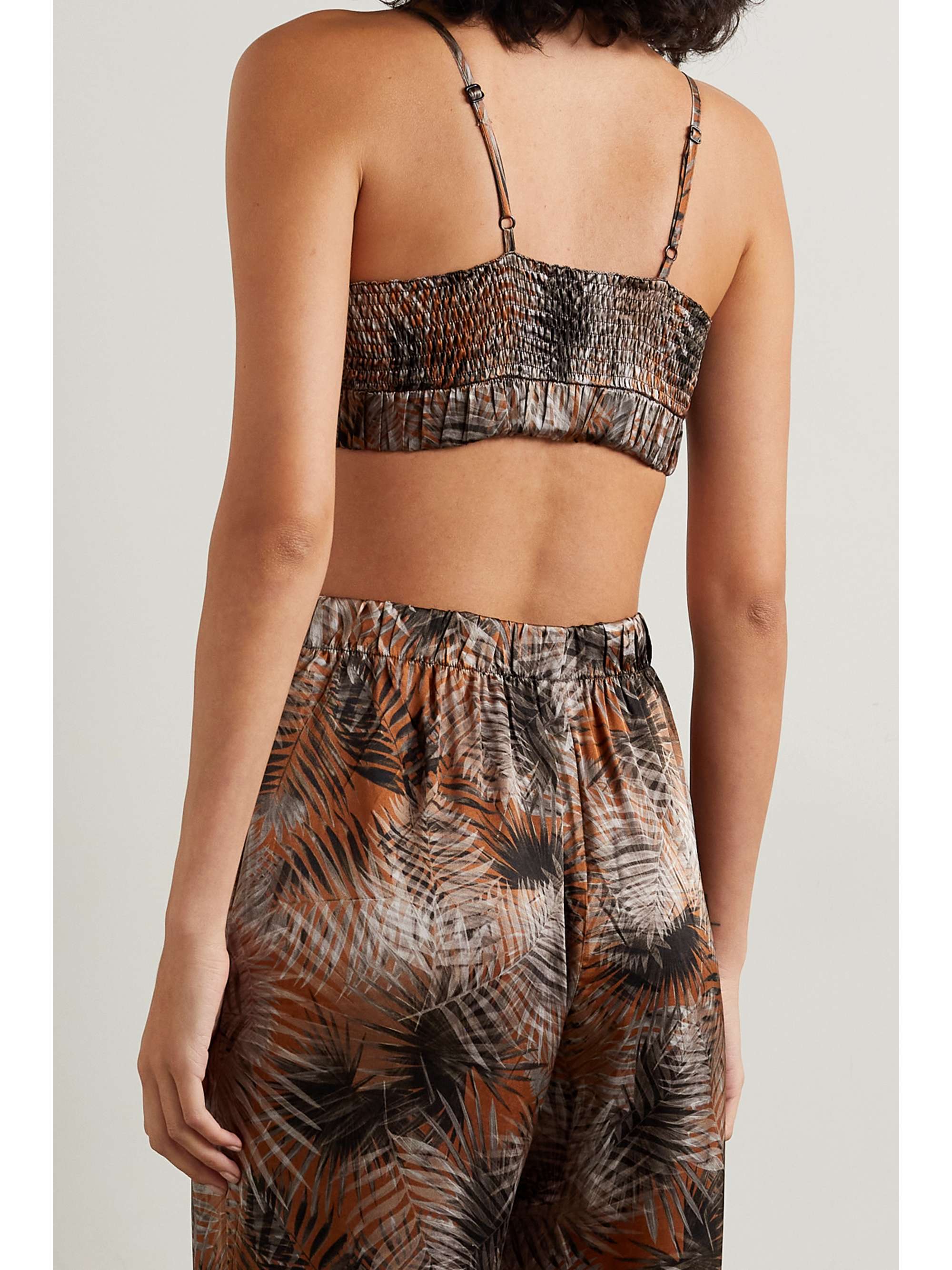 ELSE Palm Springs printed silk bralette