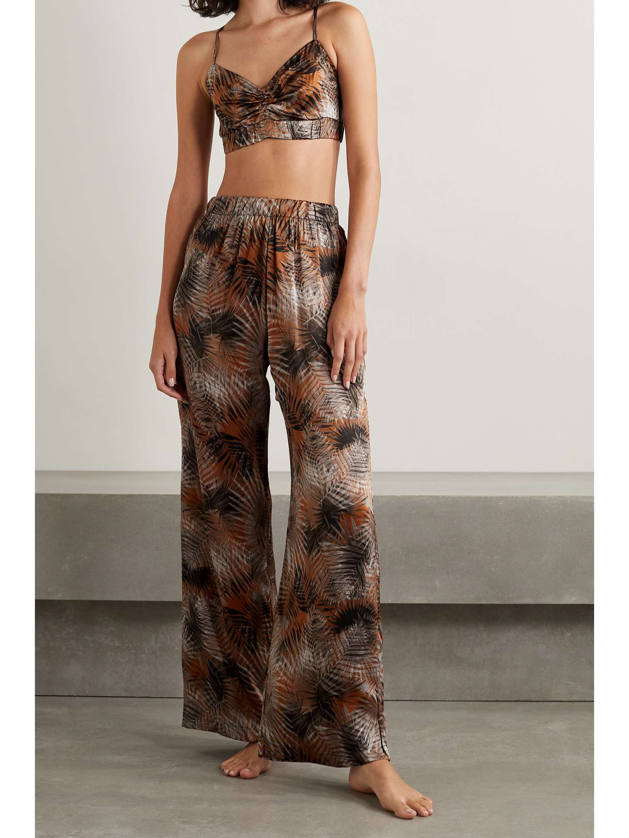 ELSE Palm Springs printed silk bralette