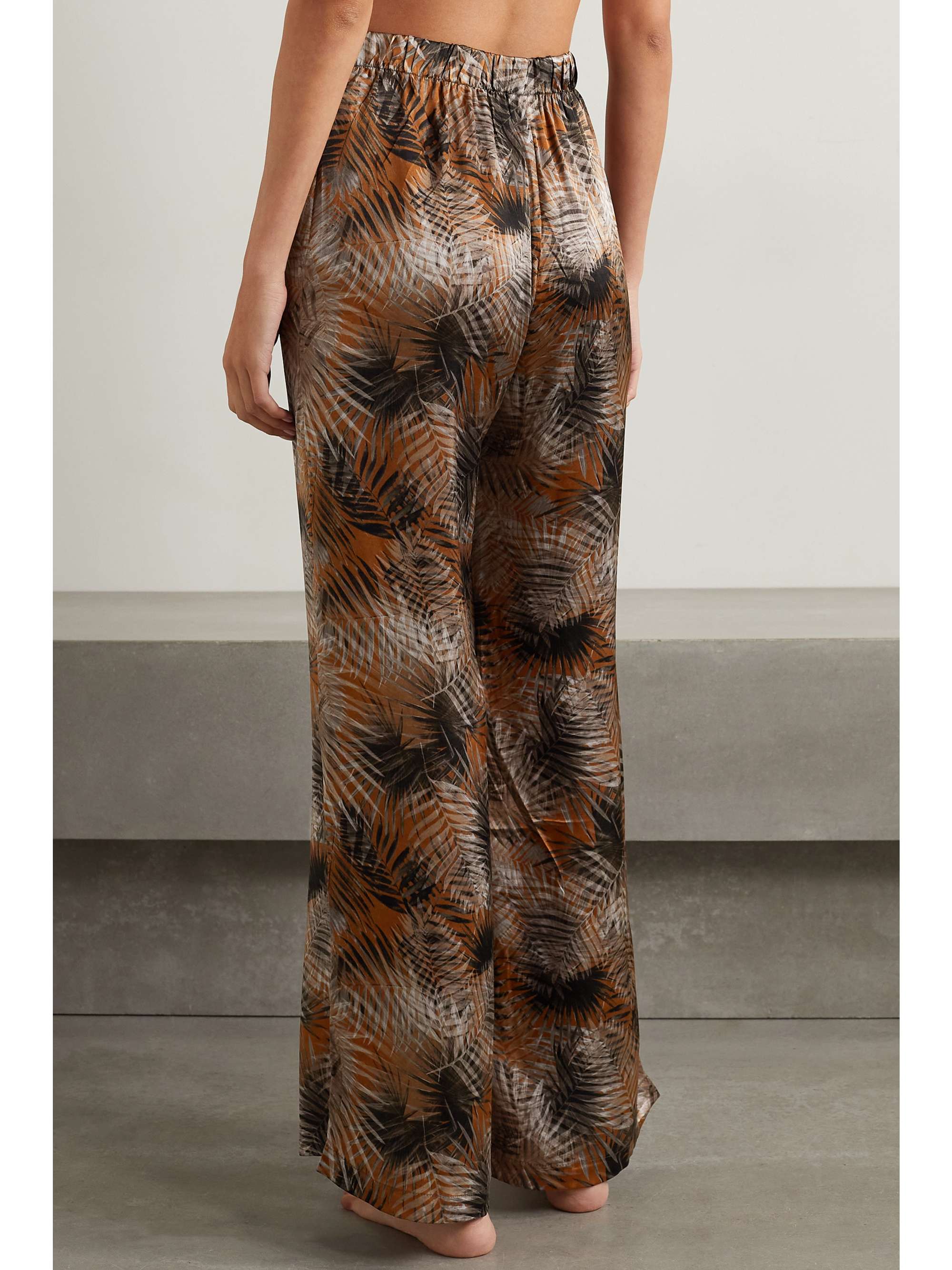 ELSE Palm Springs printed silk wide-leg pants