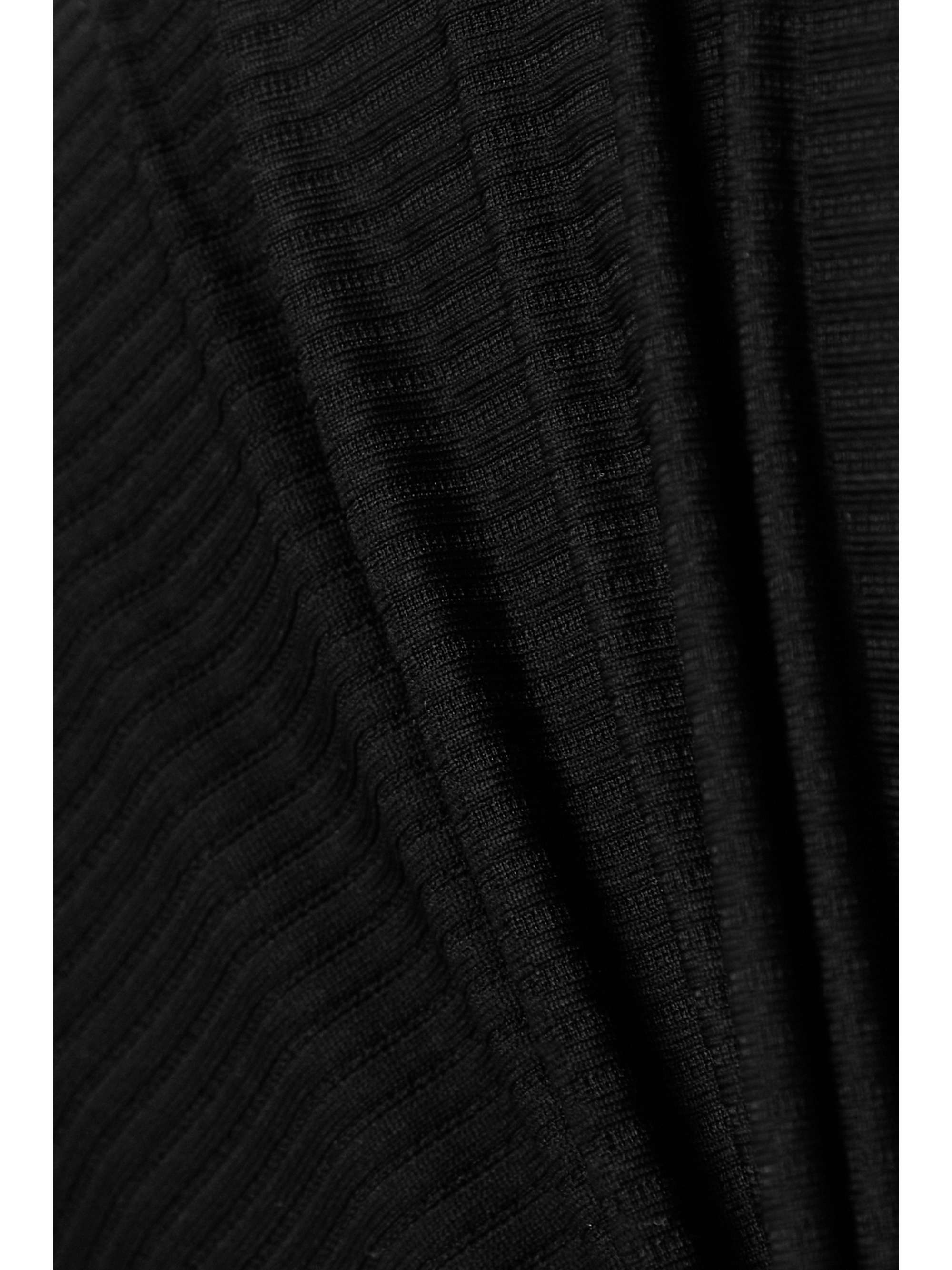 Black Ribbed-knit stirrup leggings 