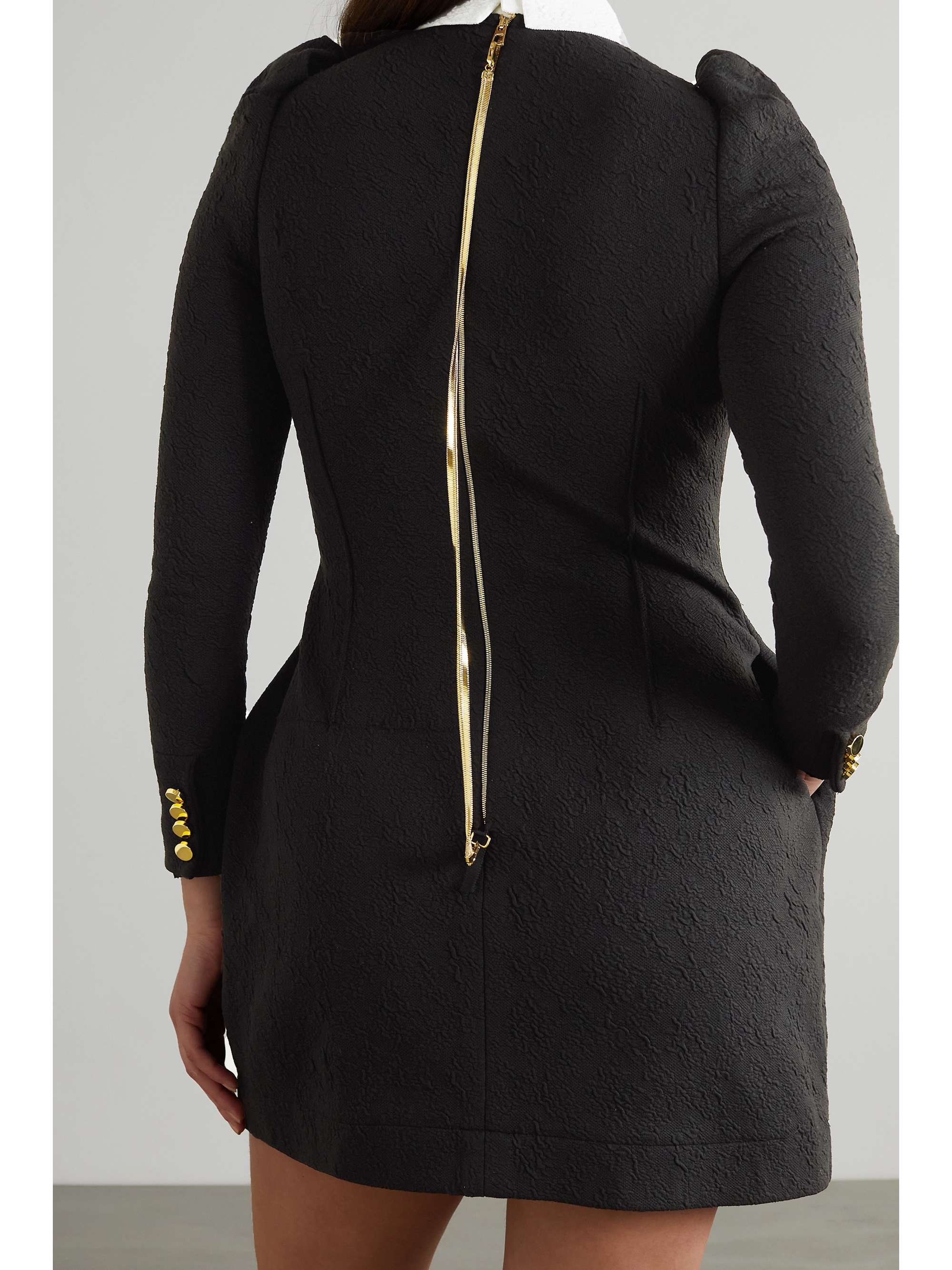 AZ FACTORY SuperTech-SuperChic bow-detailed stretch-cloqué mini dress