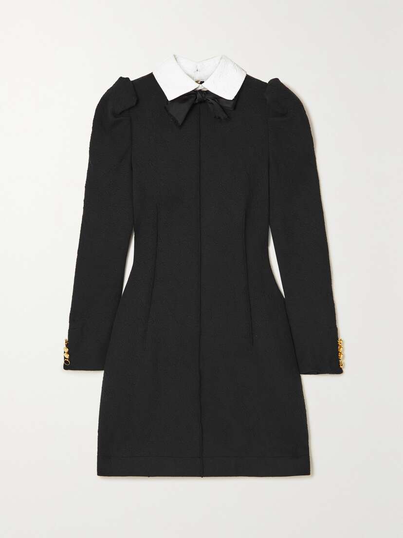 AZ Factory Supertech-superchic Bow-detailed Stretch-cloqué Mini Dress