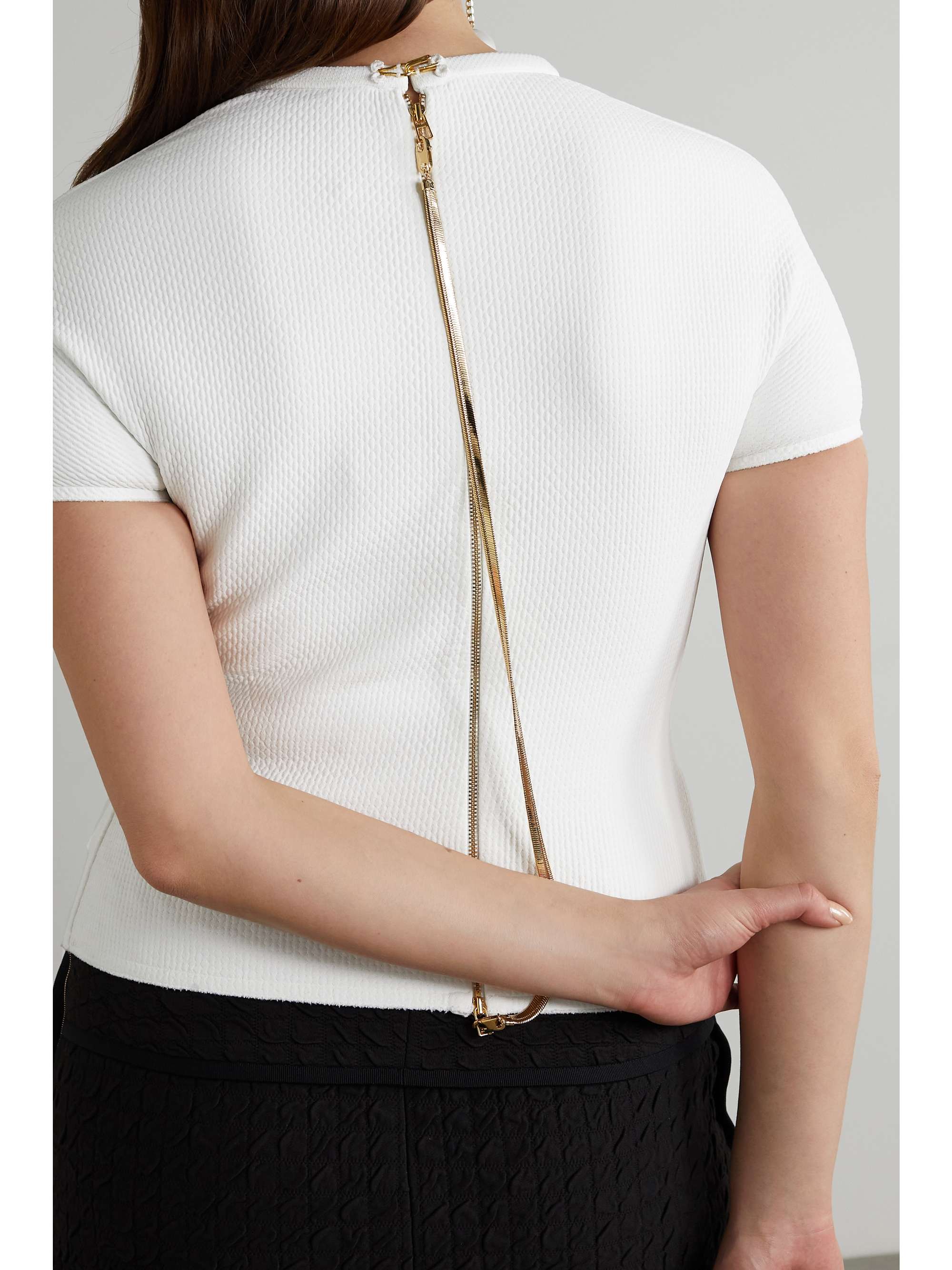 AZ FACTORY SuperTech-SuperChic stretch-piqué top