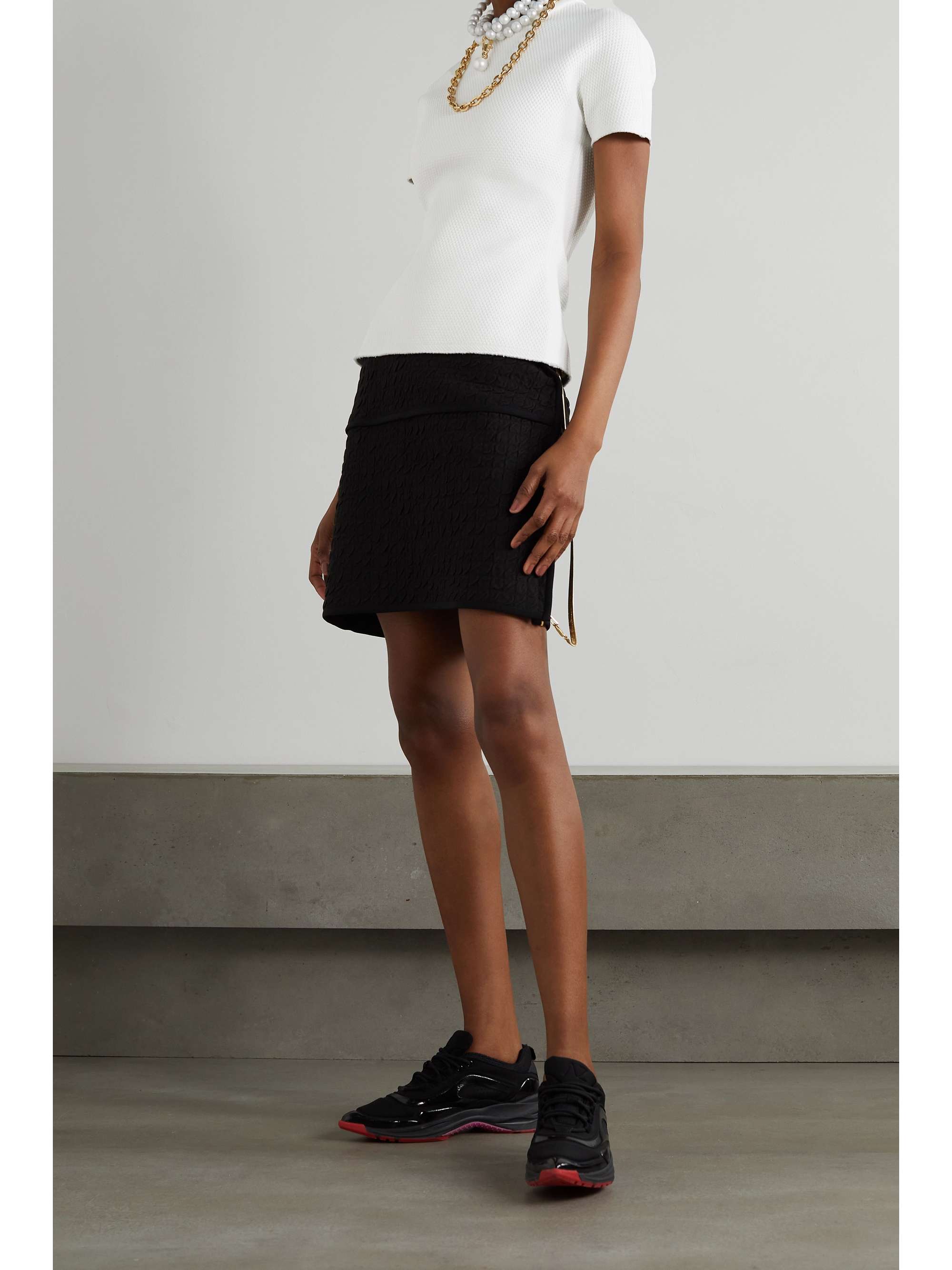 AZ FACTORY SuperTech-SuperChic stretch-piqué top